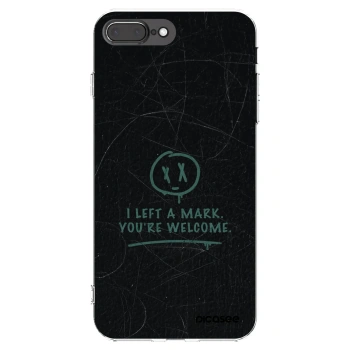 Picasee silikónový prehľadný obal pre Apple iPhone 8 Plus - LEFT A MARK