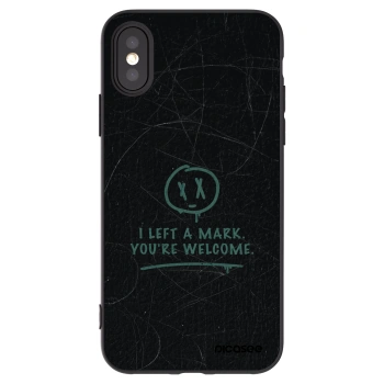 Picasee silikónový čierny obal pre Apple iPhone X/XS - LEFT A MARK
