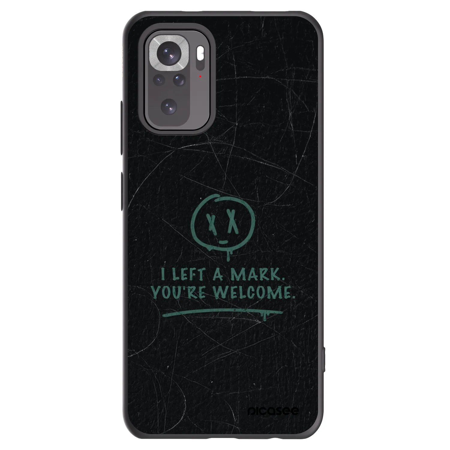 Picasee silikónový čierny obal pre Xiaomi Redmi Note 10 - LEFT A MARK