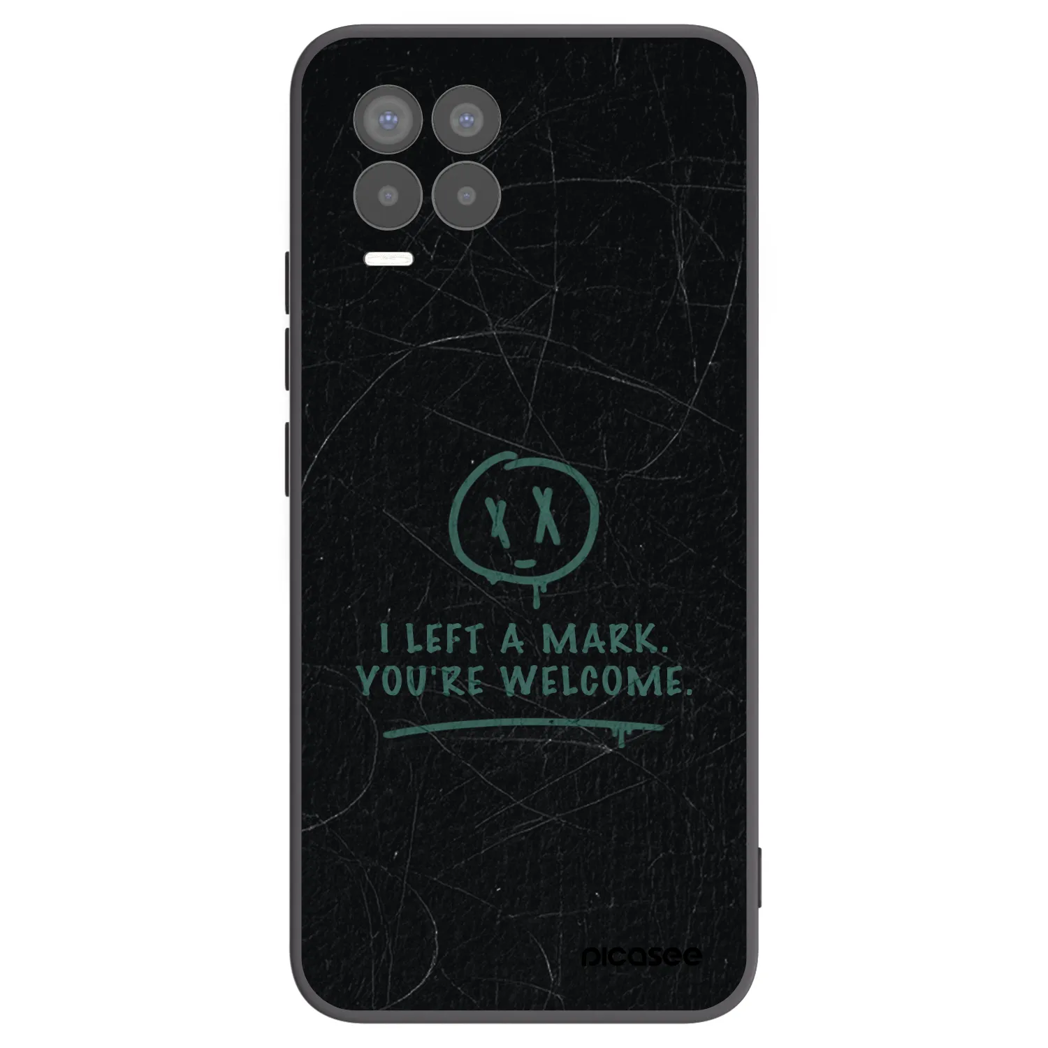 Picasee silikónový čierny obal pre Realme 8 4G - LEFT A MARK