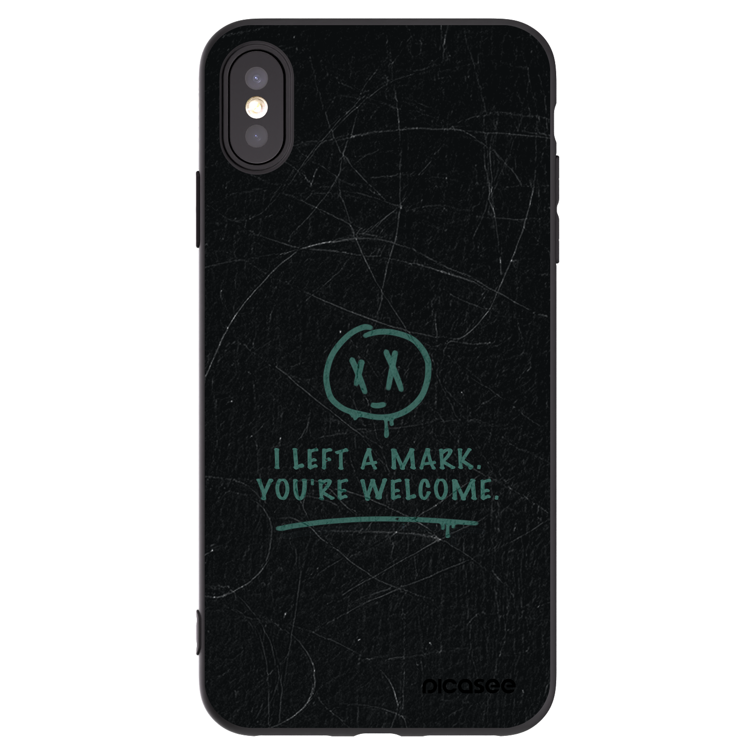 Picasee silikónový čierny obal pre Apple iPhone XS Max - LEFT A MARK