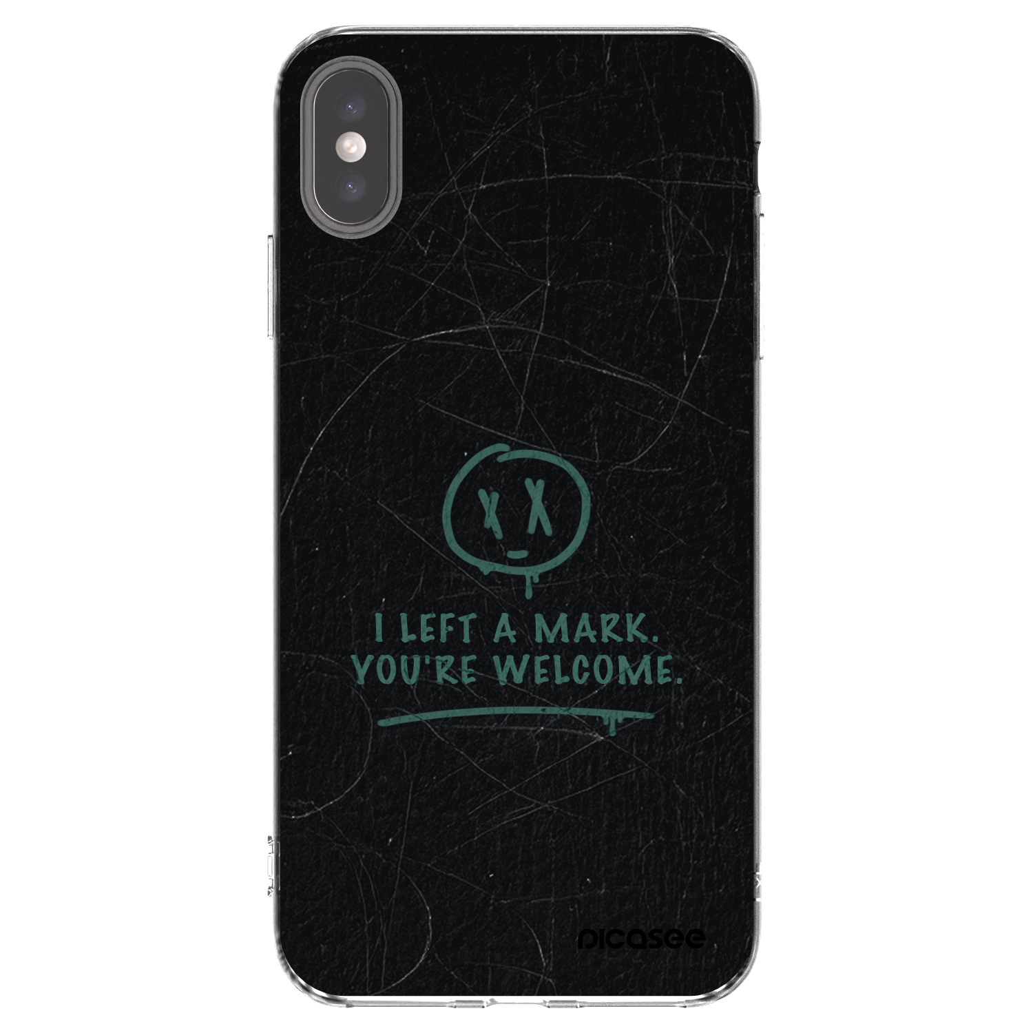 Picasee silikónový prehľadný obal pre Apple iPhone XS Max - LEFT A MARK