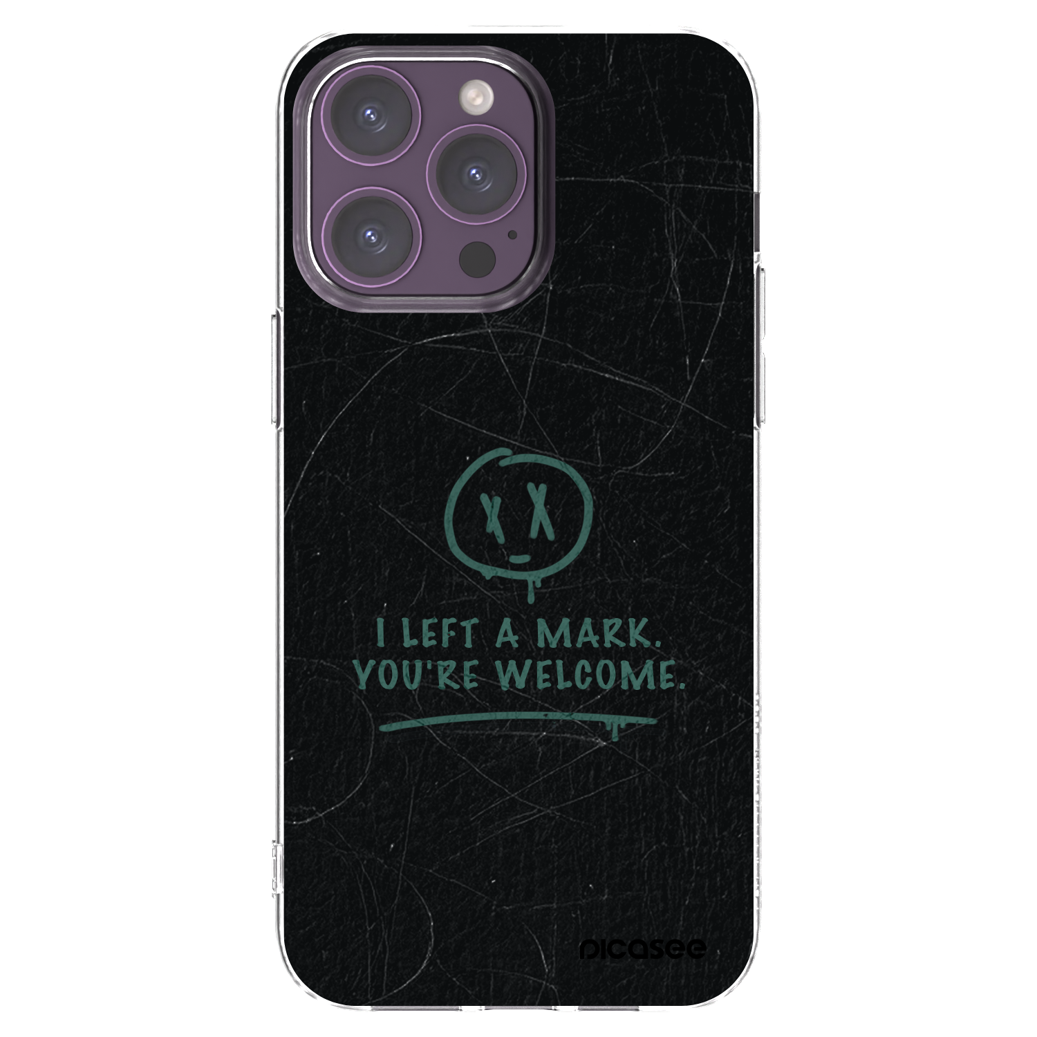 Picasee silikónový prehľadný obal pre Apple iPhone 14 Pro Max - LEFT A MARK