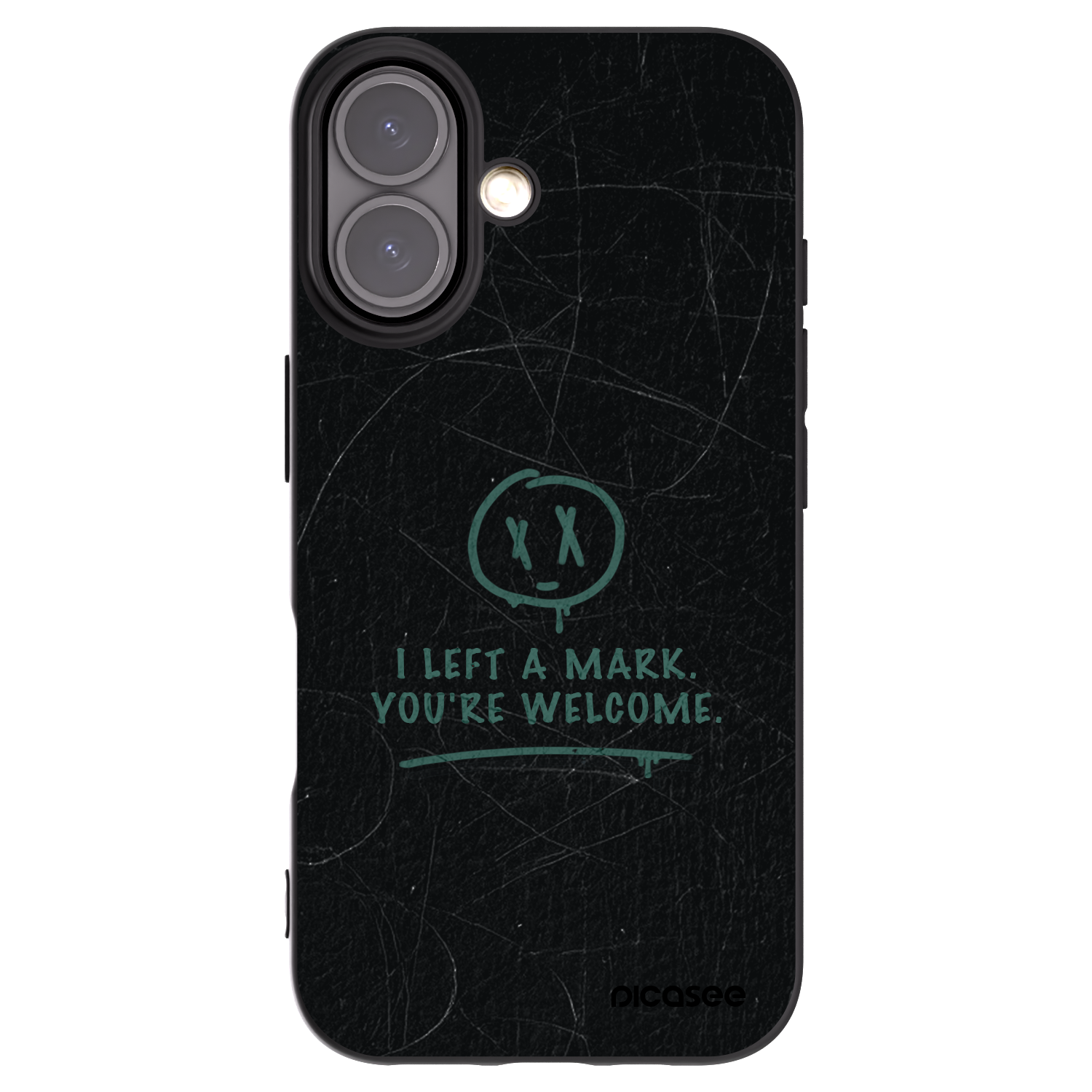 Silikónový čierny obal pre Apple iPhone 16 - LEFT A MARK