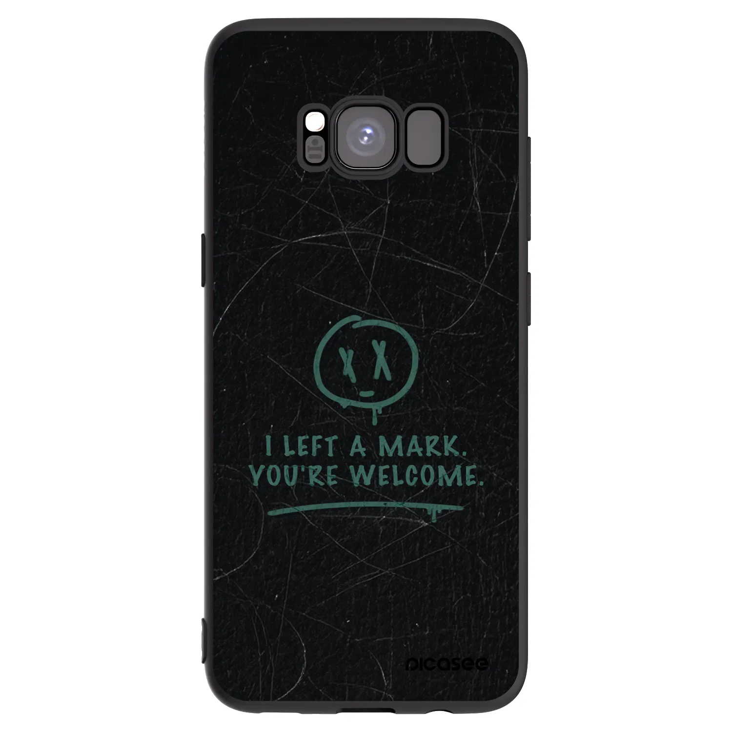 Picasee silikónový čierny obal pre Samsung Galaxy S8 G950F - LEFT A MARK