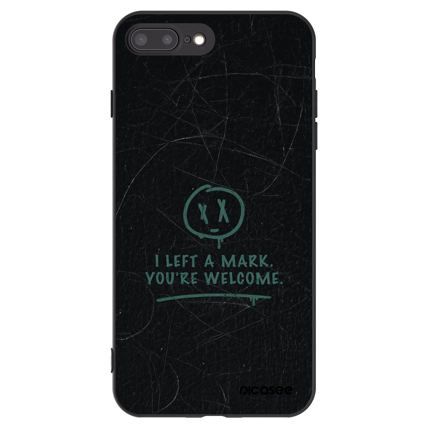 Picasee silikónový čierny obal pre Apple iPhone 7 Plus - LEFT A MARK