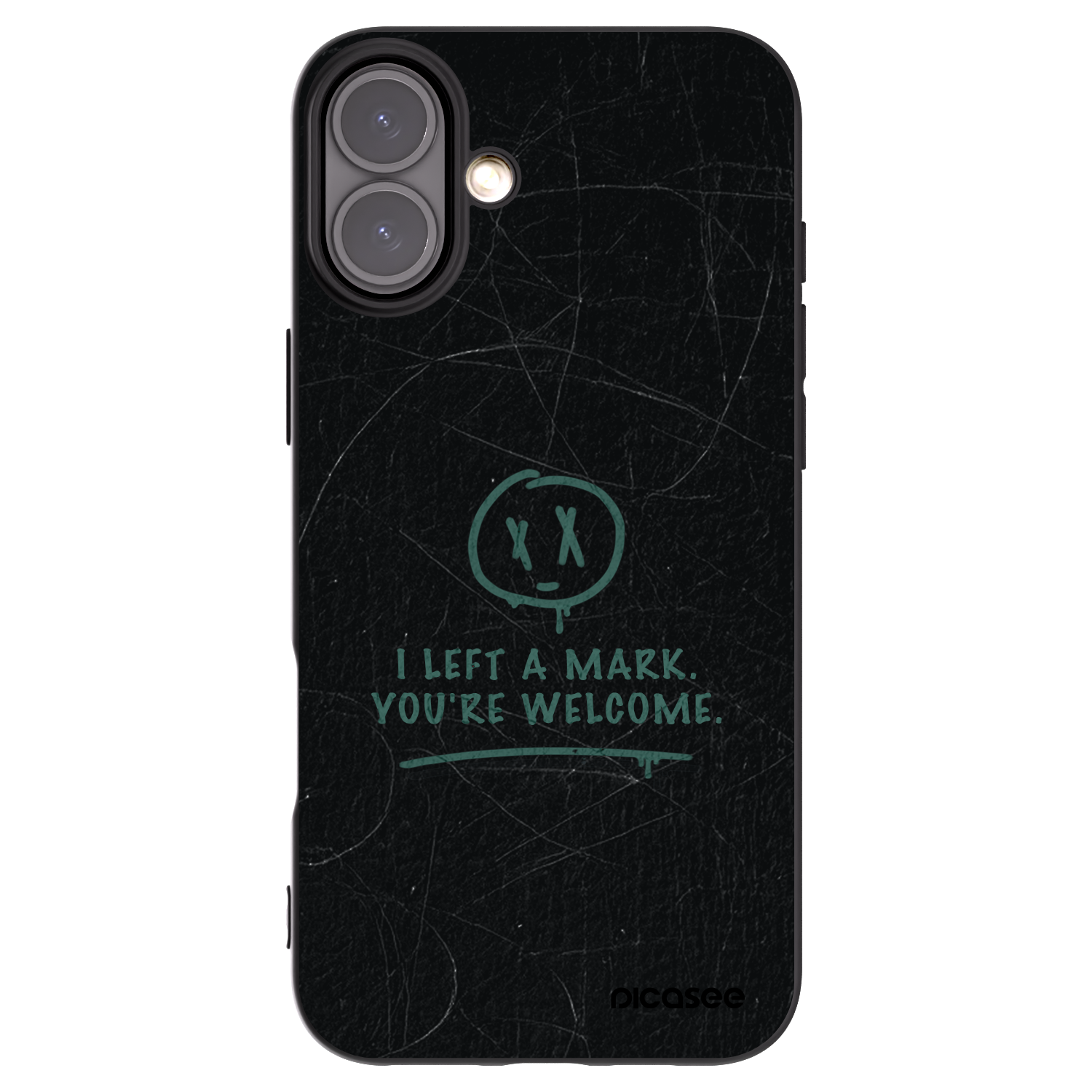 Picasee silikónový čierny obal pre Apple iPhone 16 Plus - LEFT A MARK