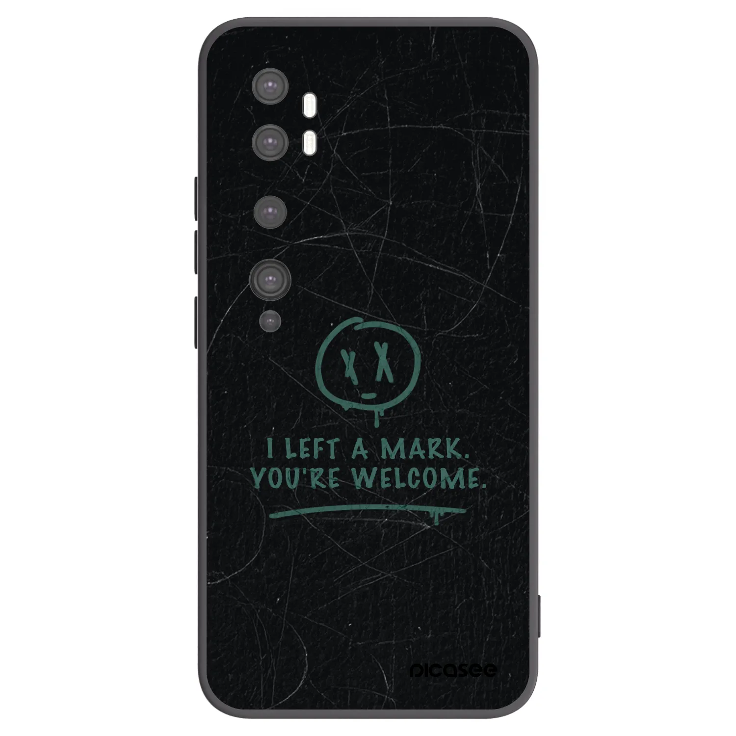 Picasee silikónový čierny obal pre Xiaomi Mi Note 10 (Pro) - LEFT A MARK