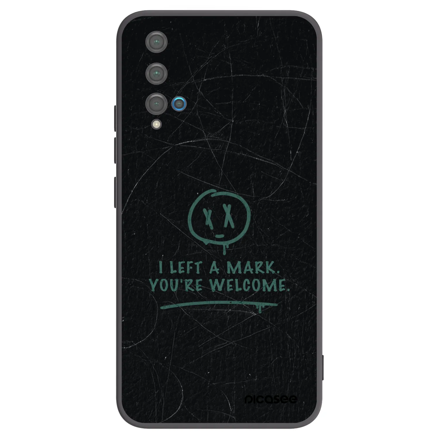 Picasee silikónový čierny obal pre Huawei Nova 5T - LEFT A MARK