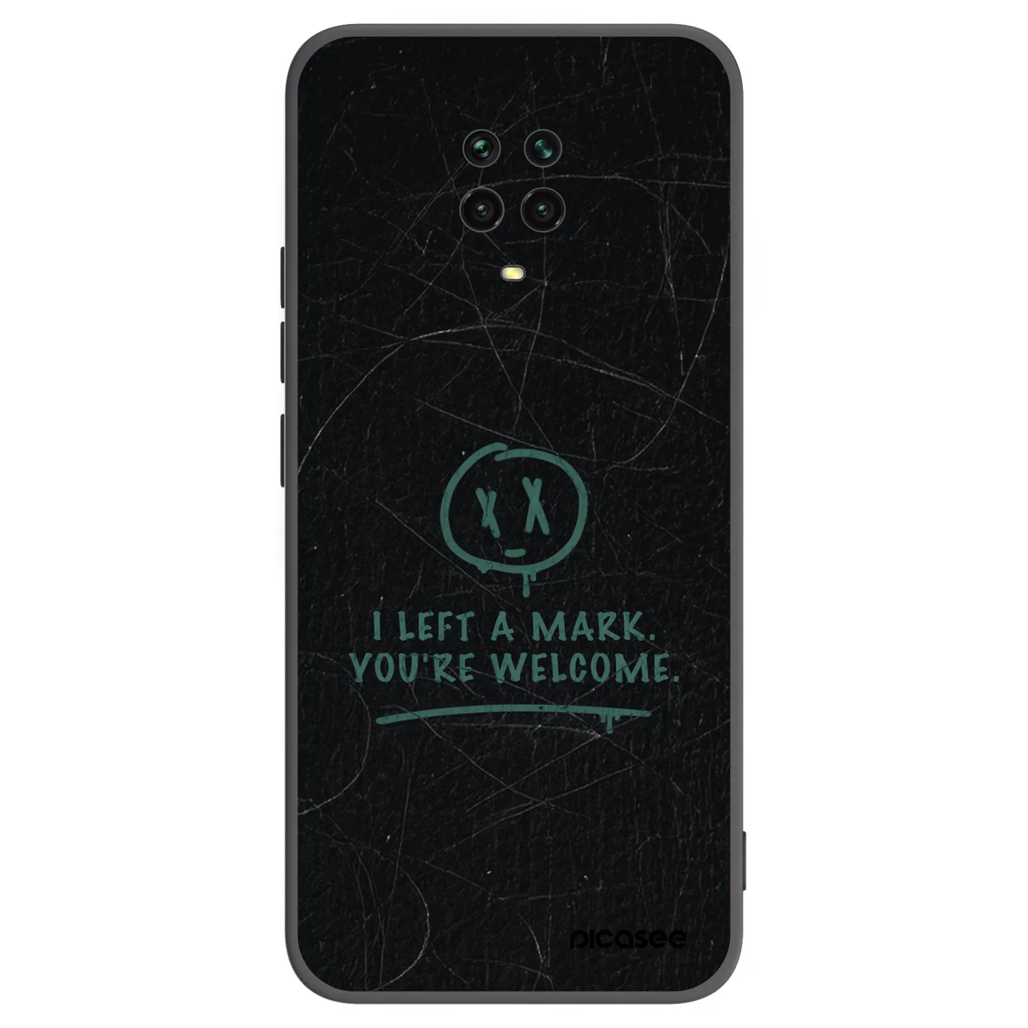Picasee silikónový čierny obal pre Xiaomi Redmi Note 9 Pro - LEFT A MARK