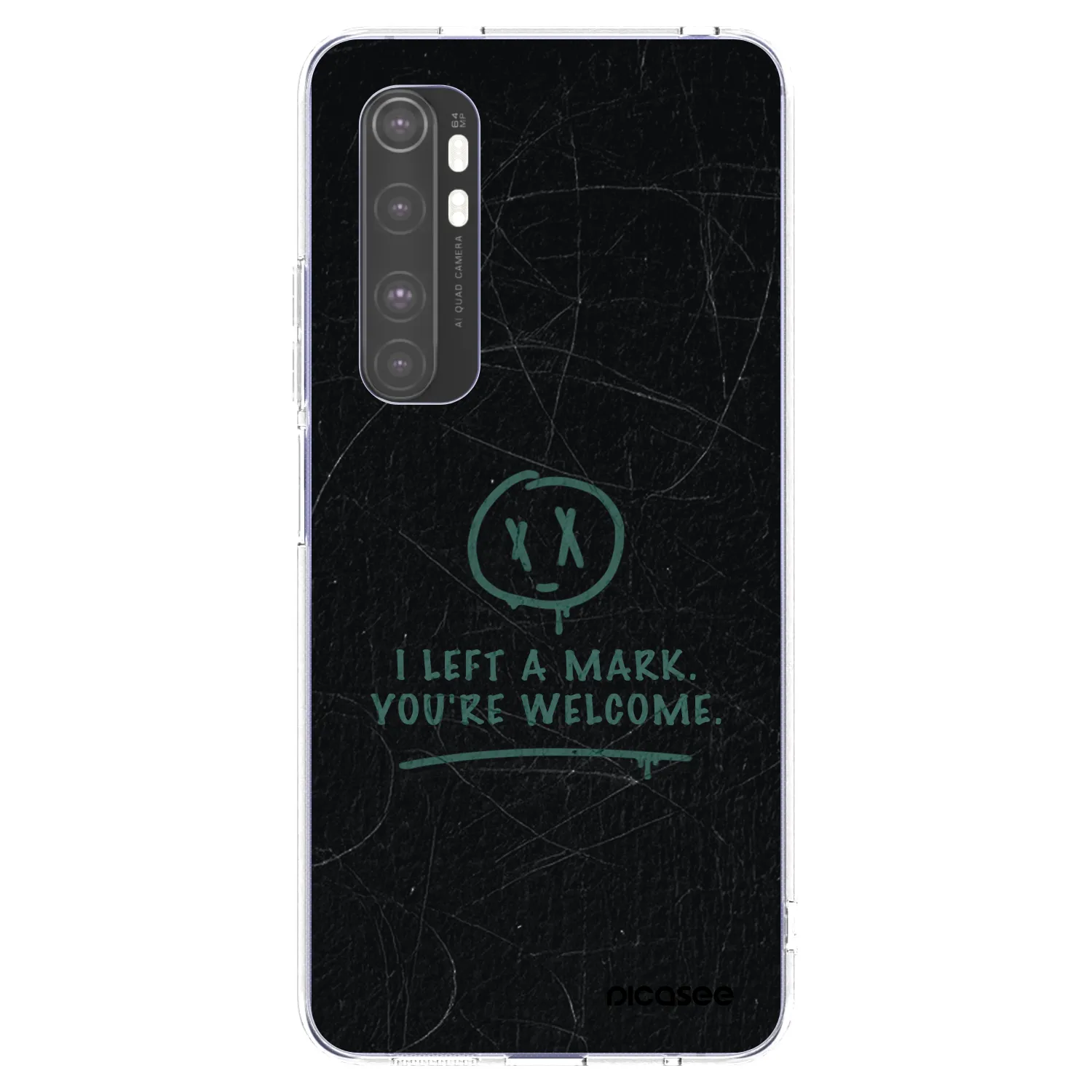 Picasee silikónový prehľadný obal pre Xiaomi Mi Note 10 Lite - LEFT A MARK