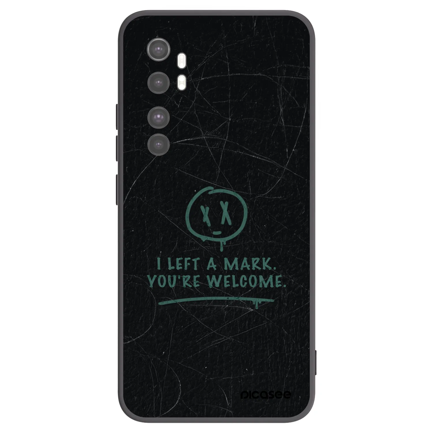 Picasee silikónový čierny obal pre Xiaomi Mi Note 10 Lite - LEFT A MARK