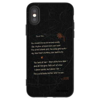 Picasee silikónový čierny obal pre Apple iPhone X/XS - POET