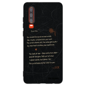 Picasee silikónový čierny obal pre Huawei P30 - POET