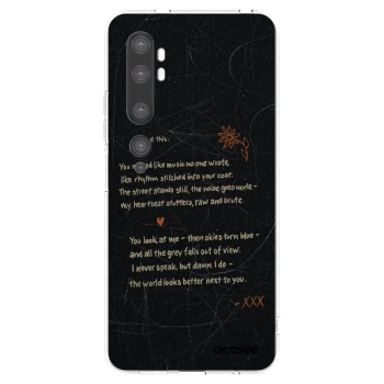 Picasee silikónový prehľadný obal pre Xiaomi Mi Note 10 (Pro) - POET