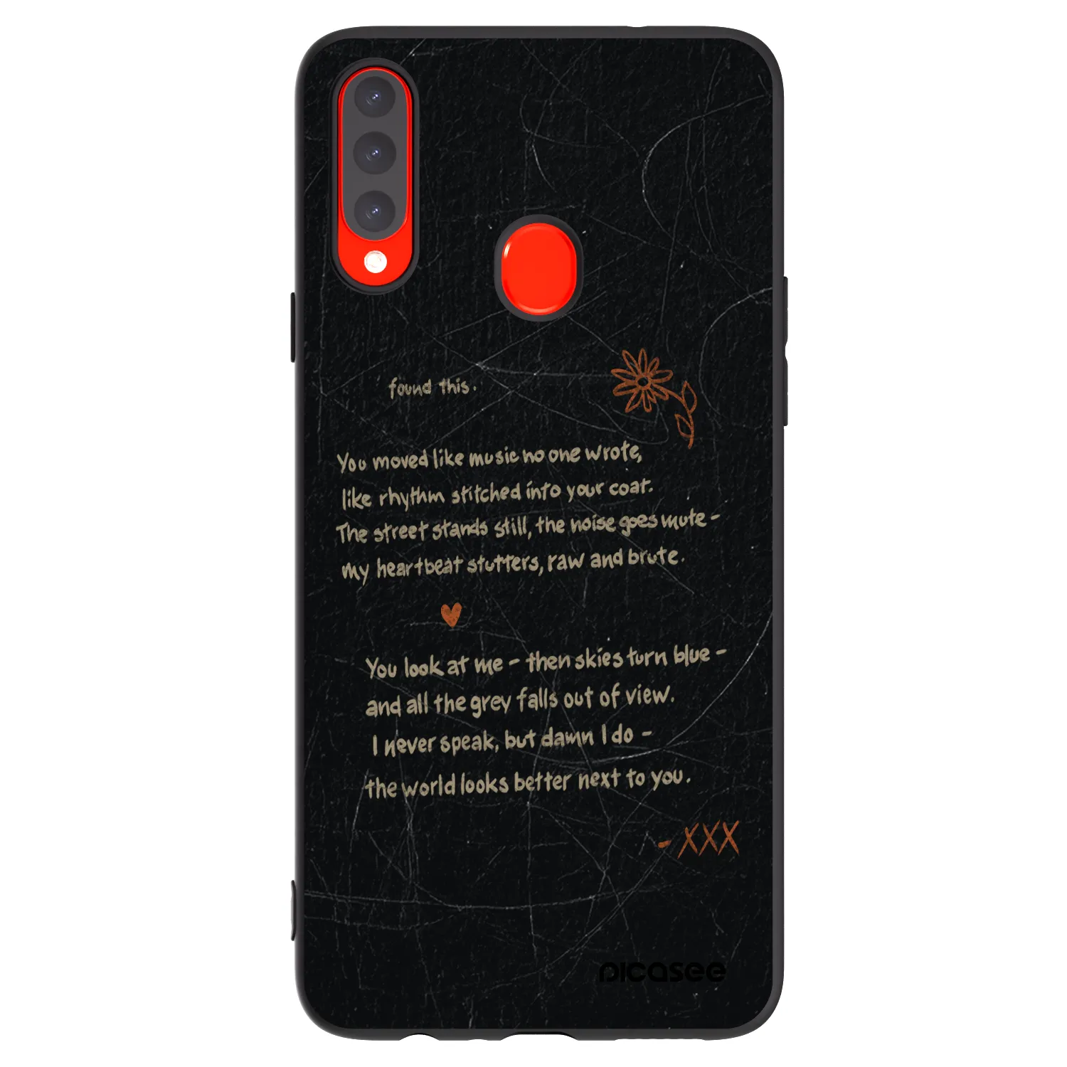 Picasee silikónový čierny obal pre Samsung Galaxy A20s - POET