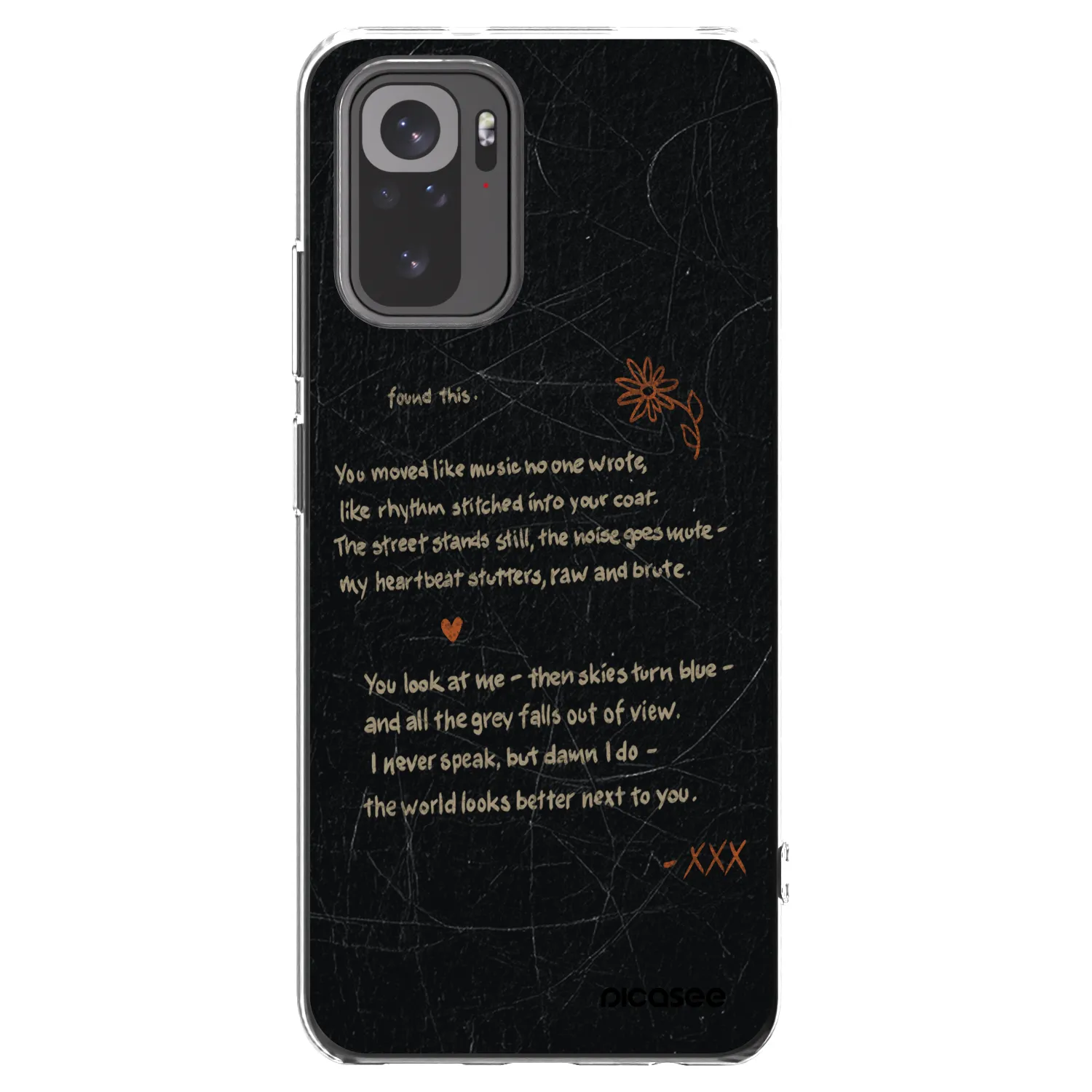 Picasee silikónový prehľadný obal pre Xiaomi Redmi Note 10 - POET
