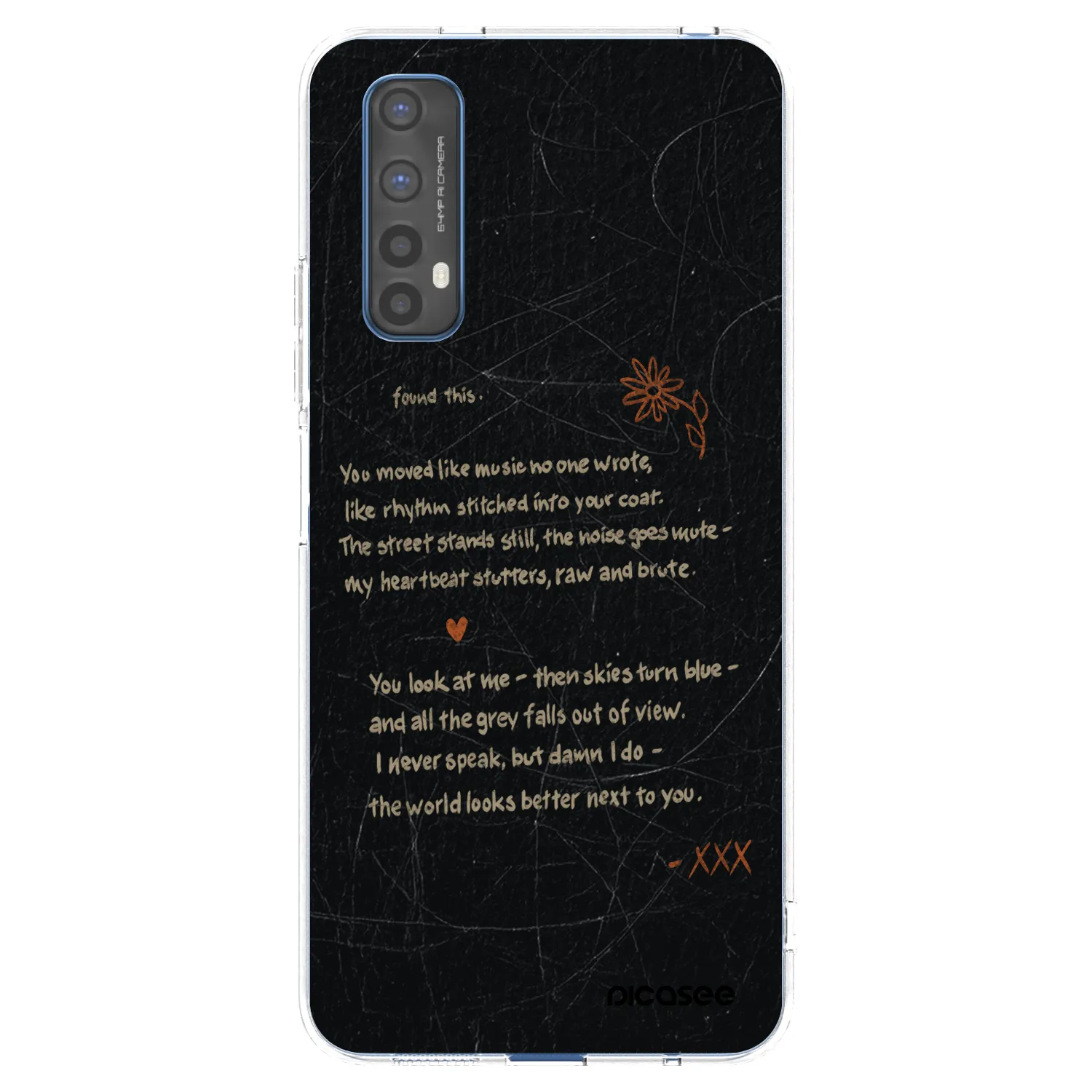 Picasee silikónový prehľadný obal pre Realme 7 - POET