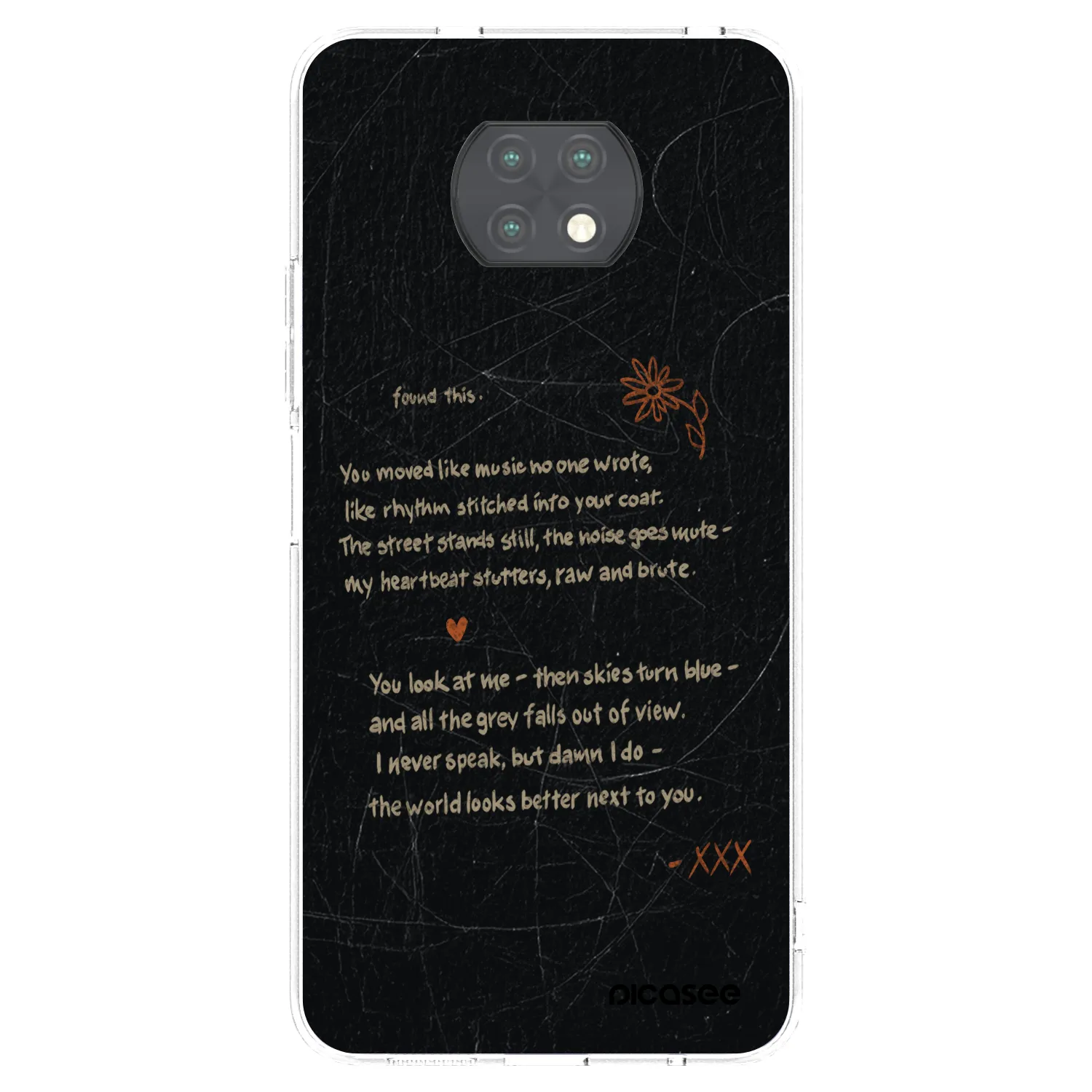 Picasee silikónový prehľadný obal pre Xiaomi Redmi Note 9T - POET