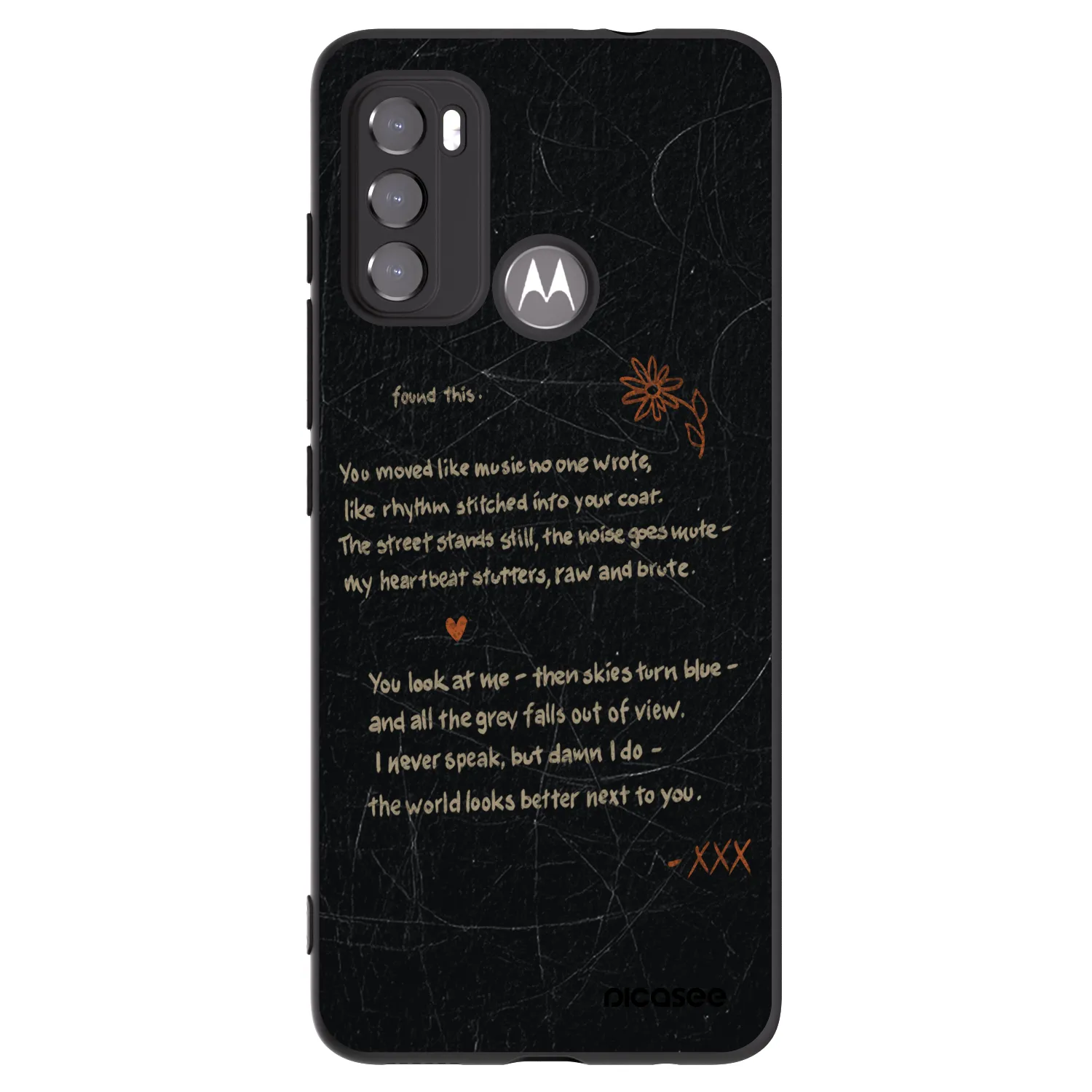 Picasee silikónový čierny obal pre Motorola Moto G60 - POET