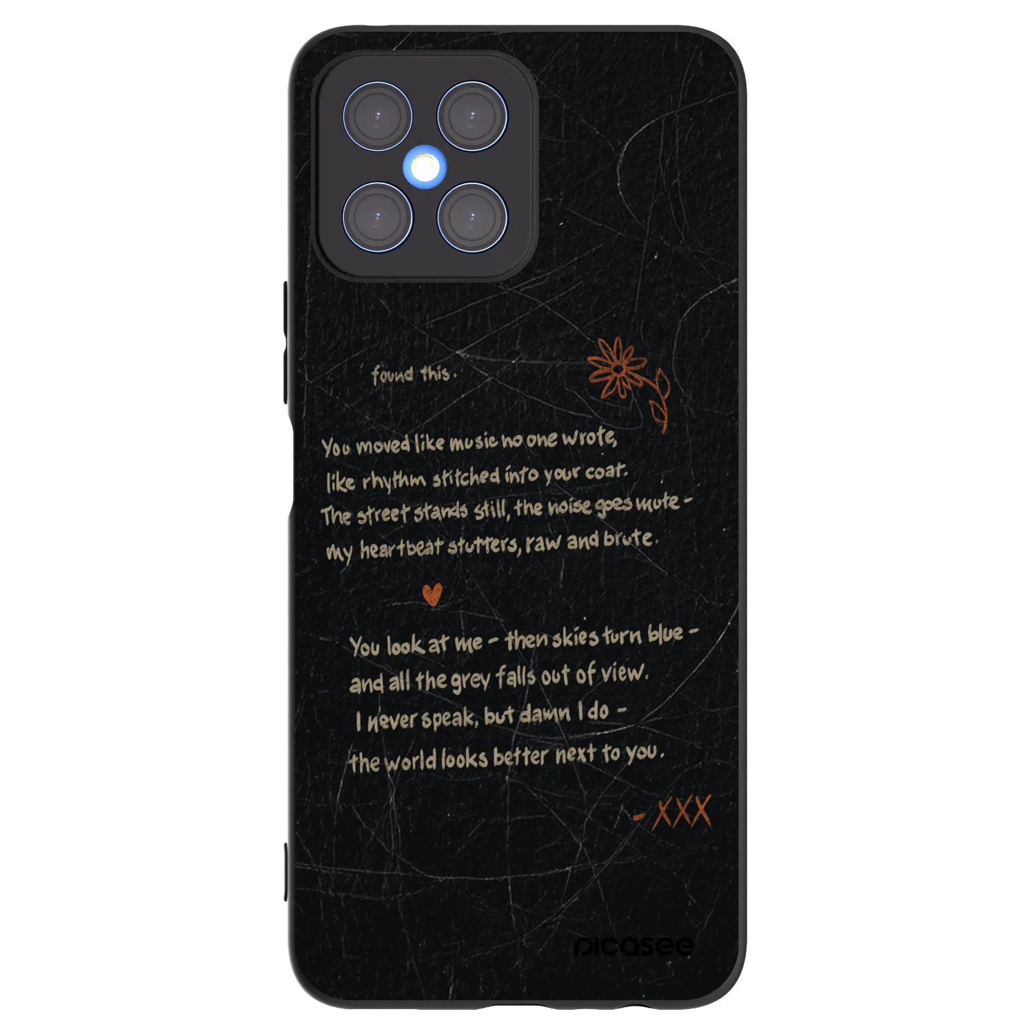 Picasee silikónový čierny obal pre Honor X8 4G - POET