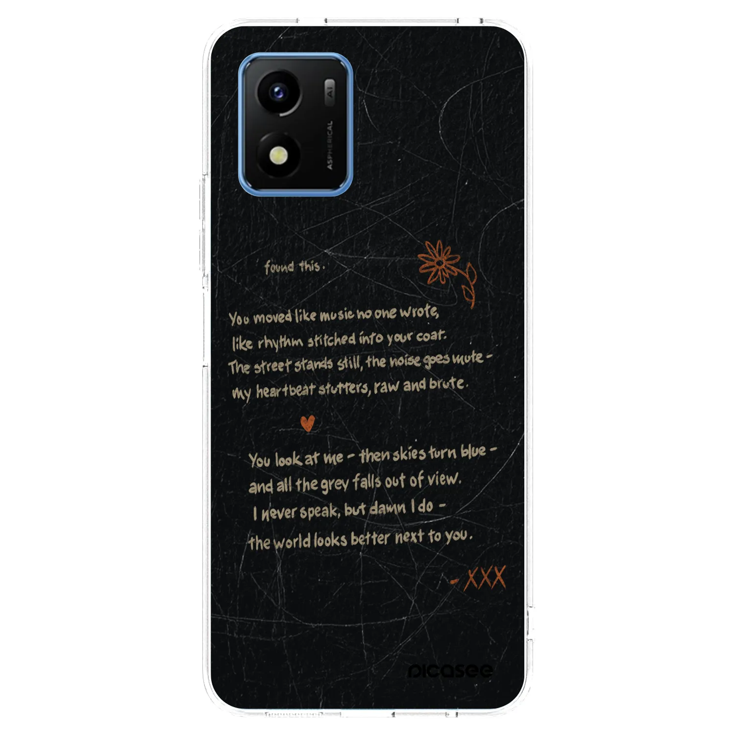 Picasee silikónový prehľadný obal pre Vivo Y01 - POET