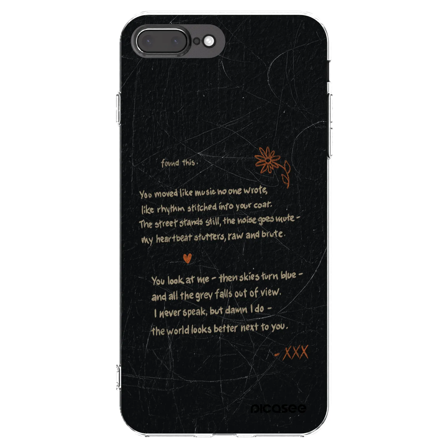 Picasee silikónový prehľadný obal pre Apple iPhone 8 Plus - POET