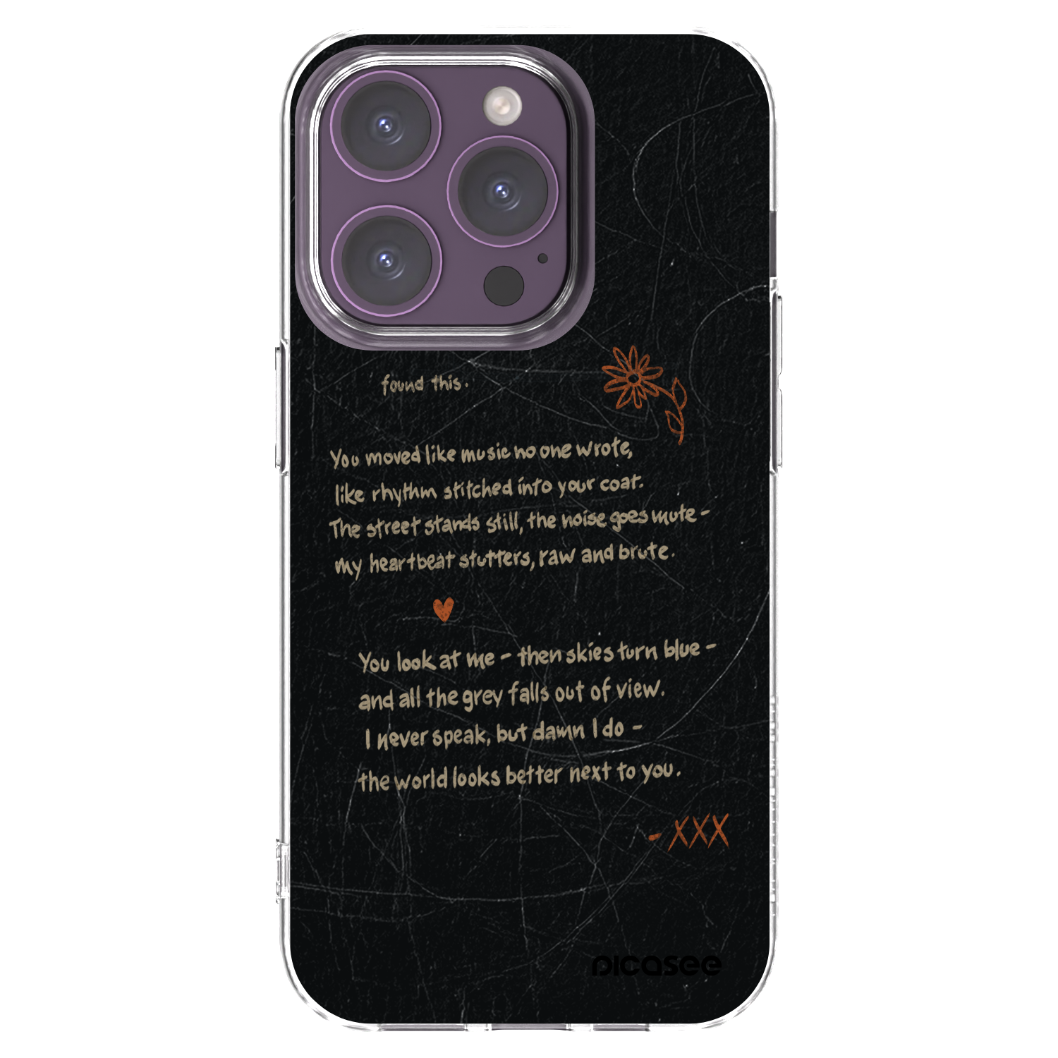 Picasee silikónový prehľadný obal pre Apple iPhone 14 Pro - POET