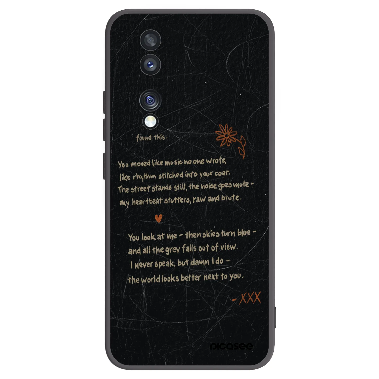 Picasee silikónový čierny obal pre Honor 70 - POET