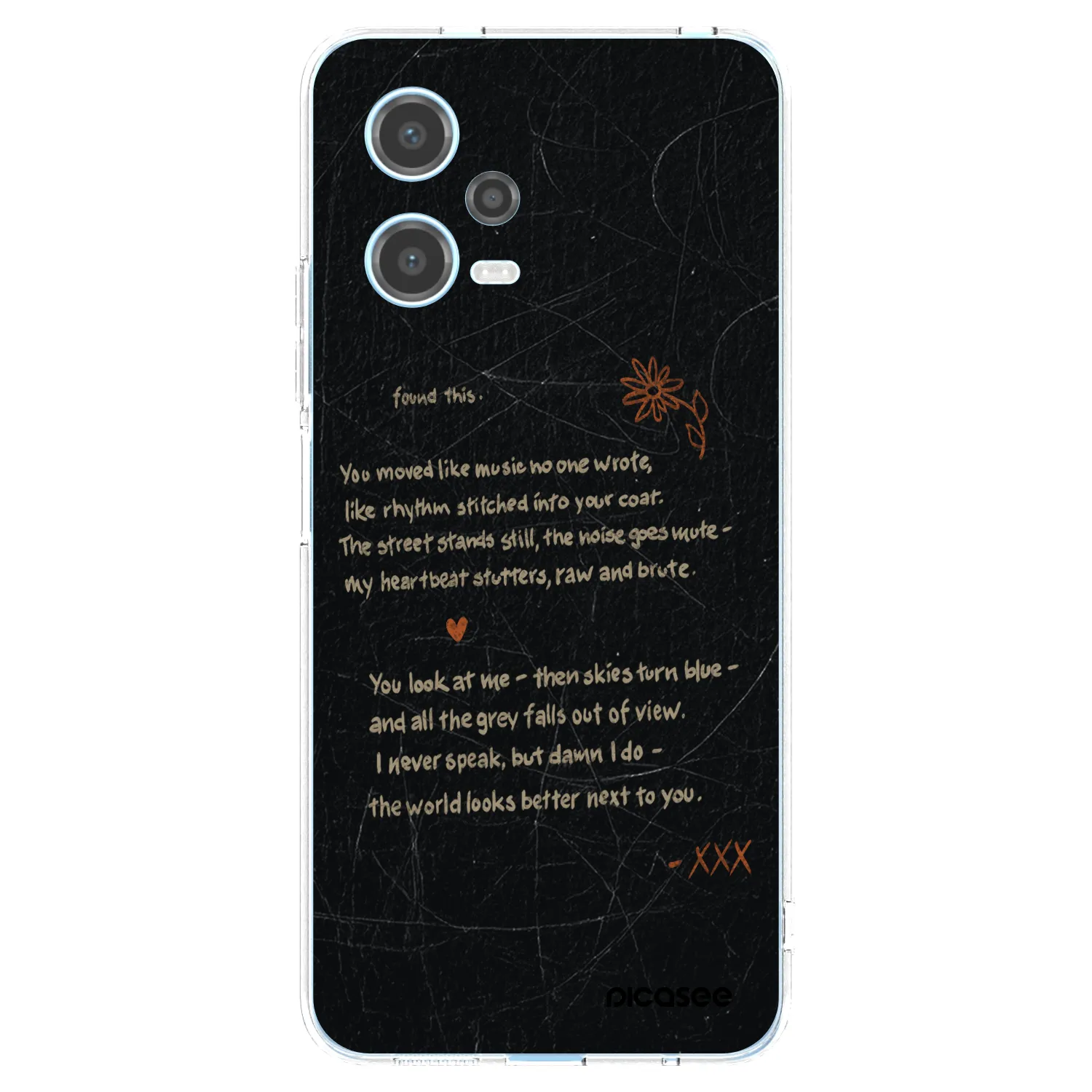 Picasee silikónový prehľadný obal pre Xiaomi Redmi Note 12 5G - POET