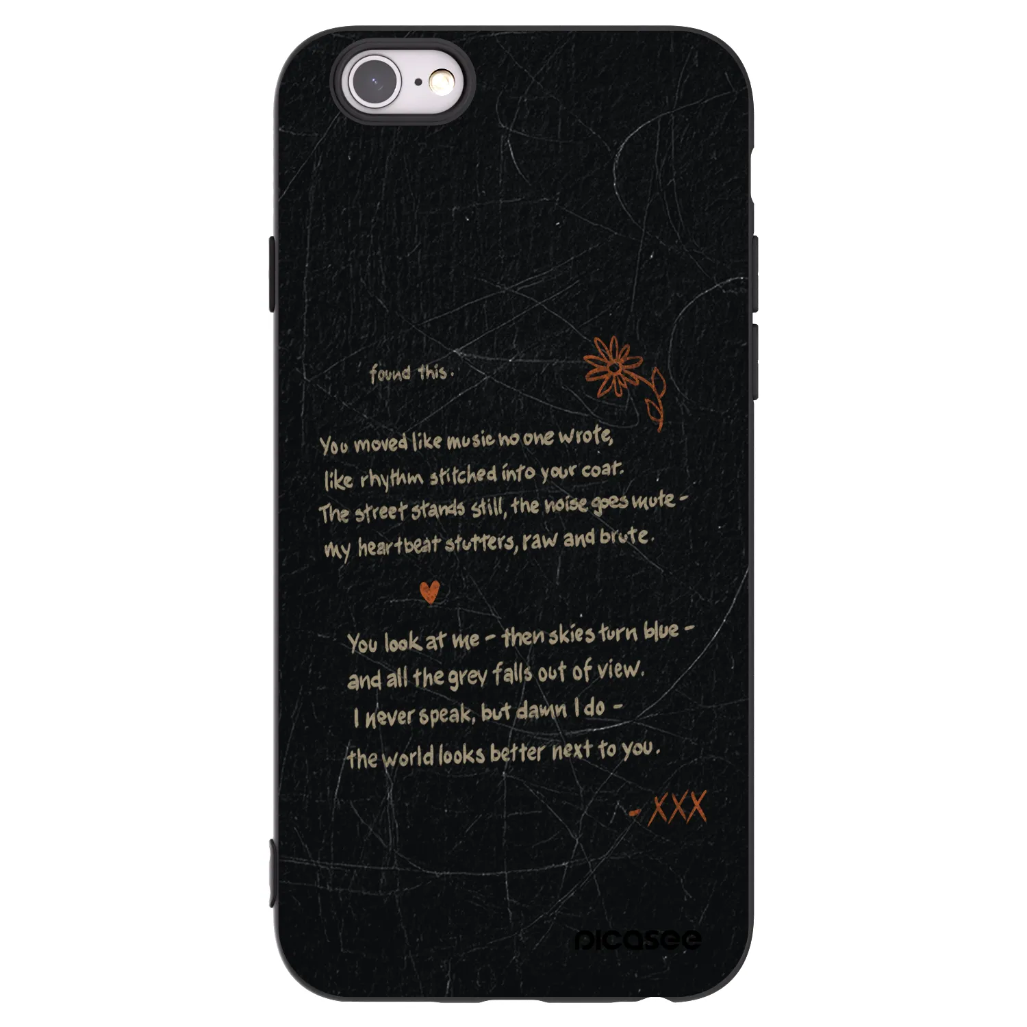 Picasee silikónový čierny obal pre Apple iPhone 6/6S - POET