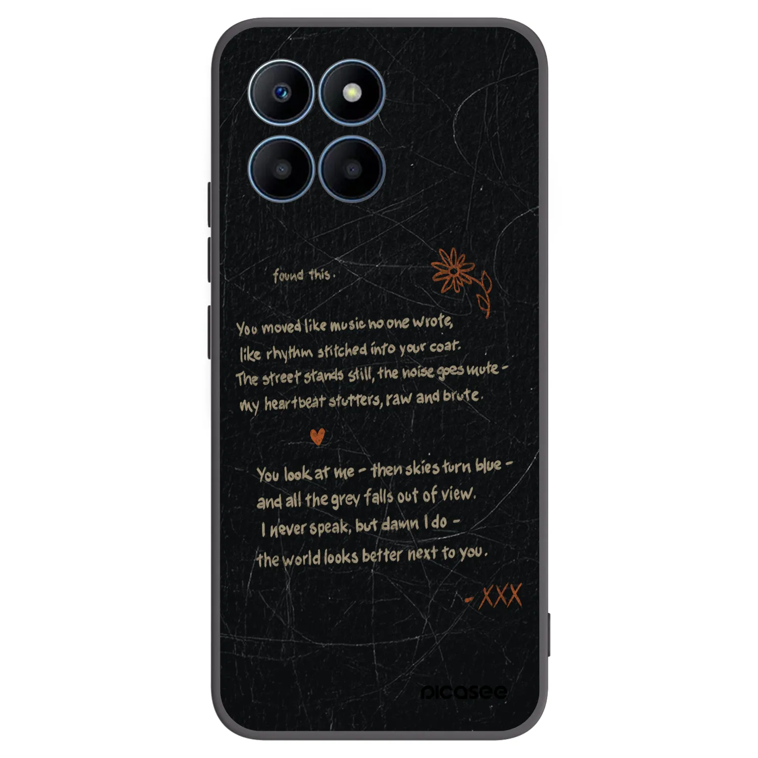 Picasee silikónový čierny obal pre Honor 70 Lite - POET