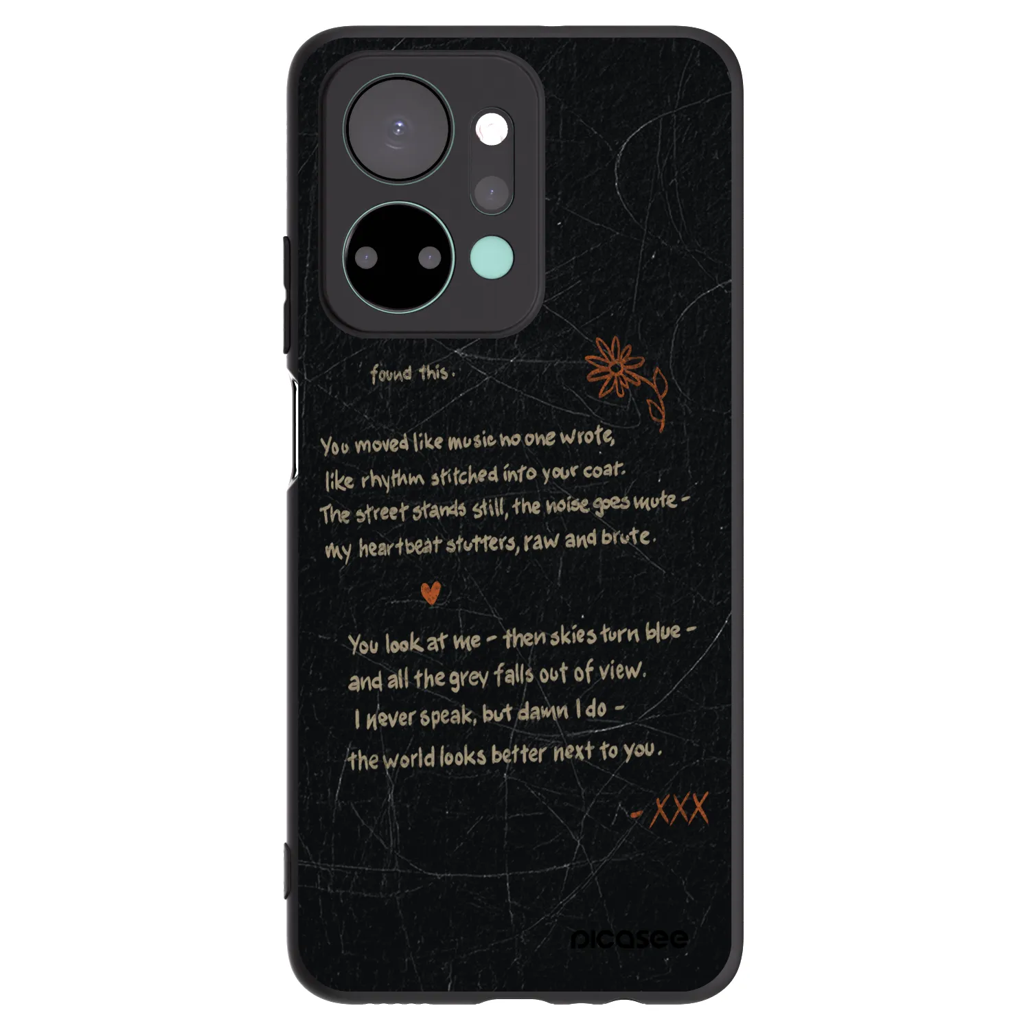 Picasee silikónový čierny obal pre Honor X7a - POET