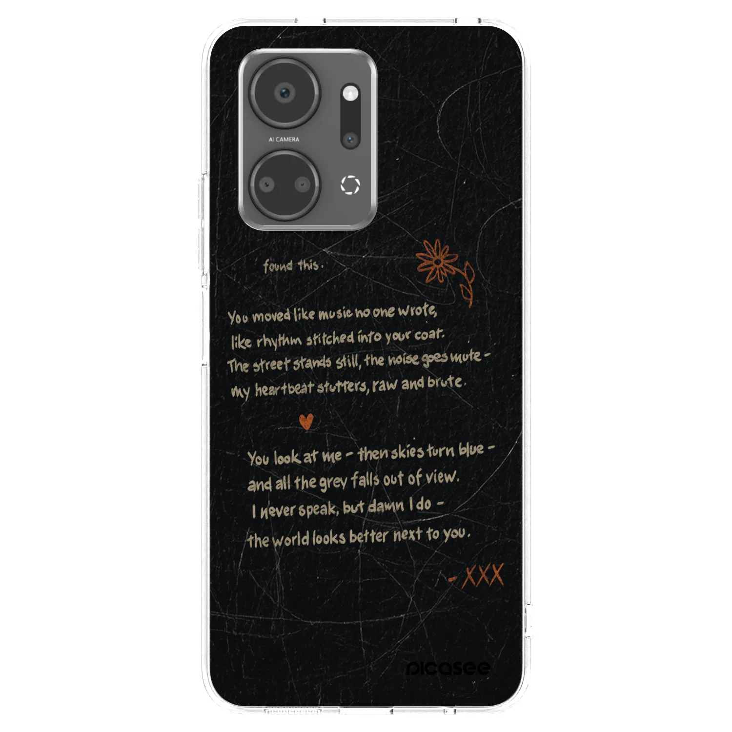 Picasee silikónový prehľadný obal pre Honor X7a - POET