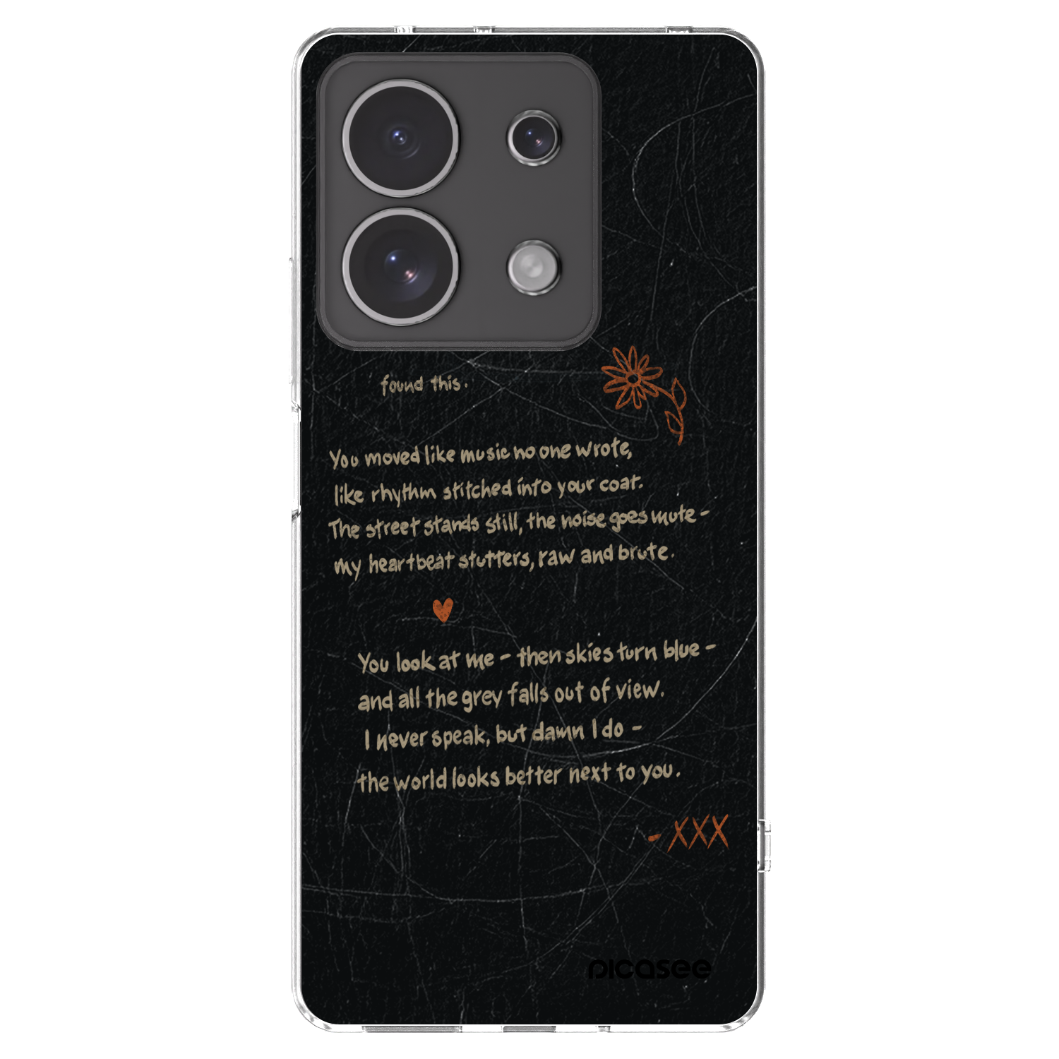 Picasee silikónový prehľadný obal pre Xiaomi Redmi Note 13 4G - POET