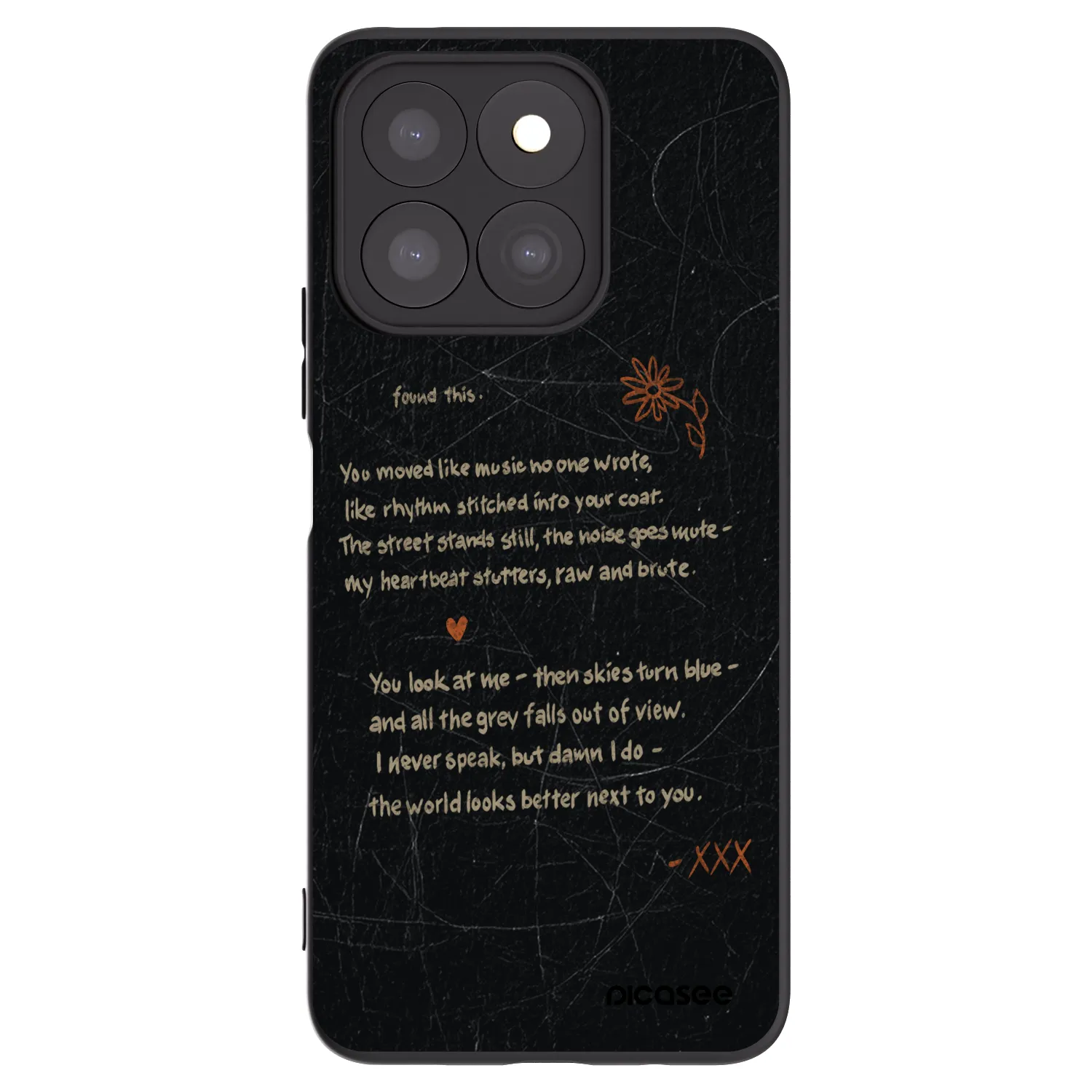 Picasee silikónový čierny obal pre Honor X8b - POET