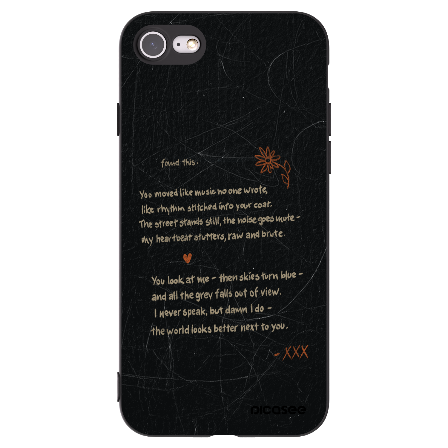 Picasee silikónový čierny obal pre Apple iPhone 8 - POET