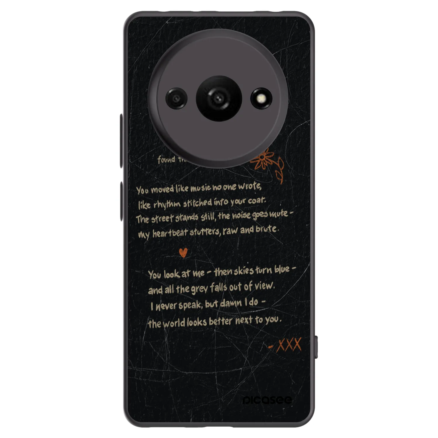 Picasee silikónový čierny obal pre Xiaomi Redmi A3 - POET