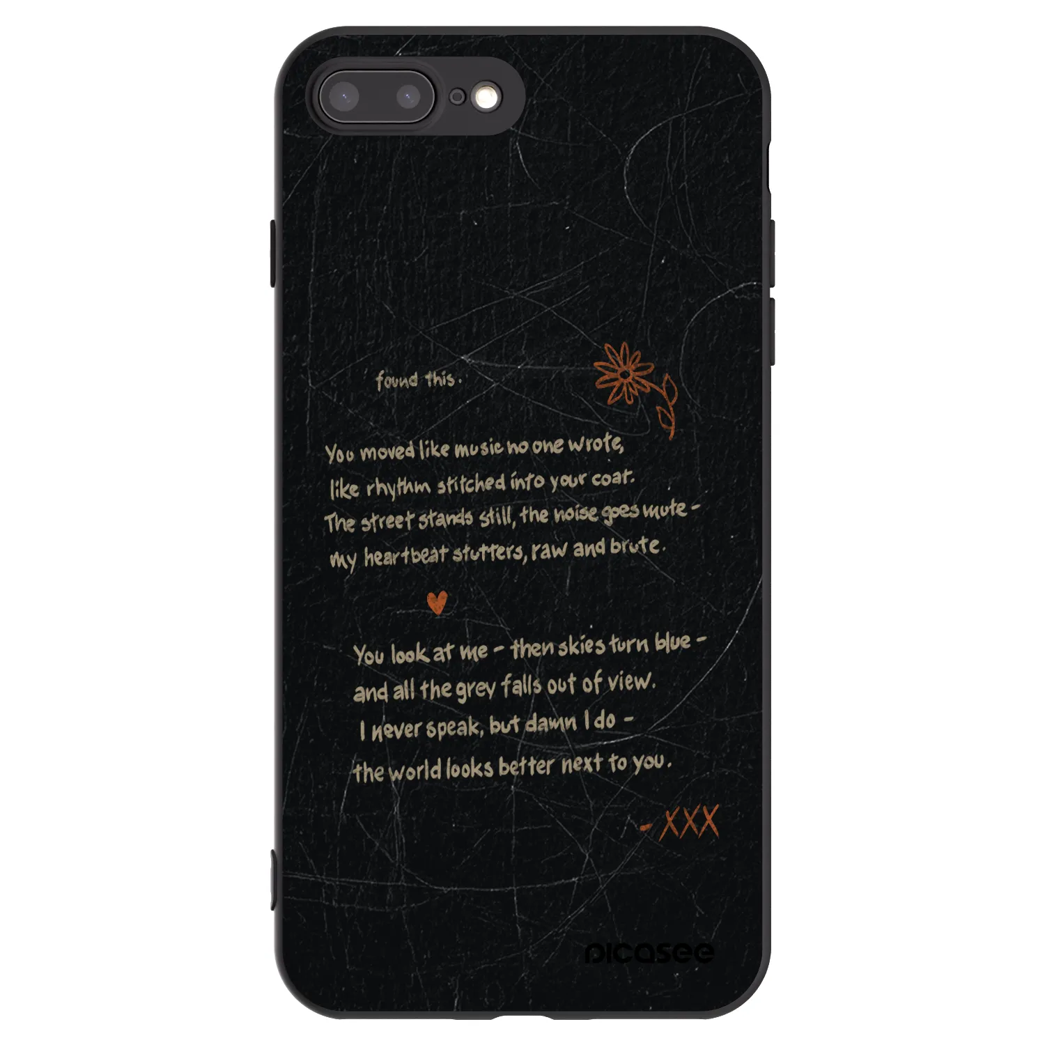 Picasee silikónový čierny obal pre Apple iPhone 7 Plus - POET