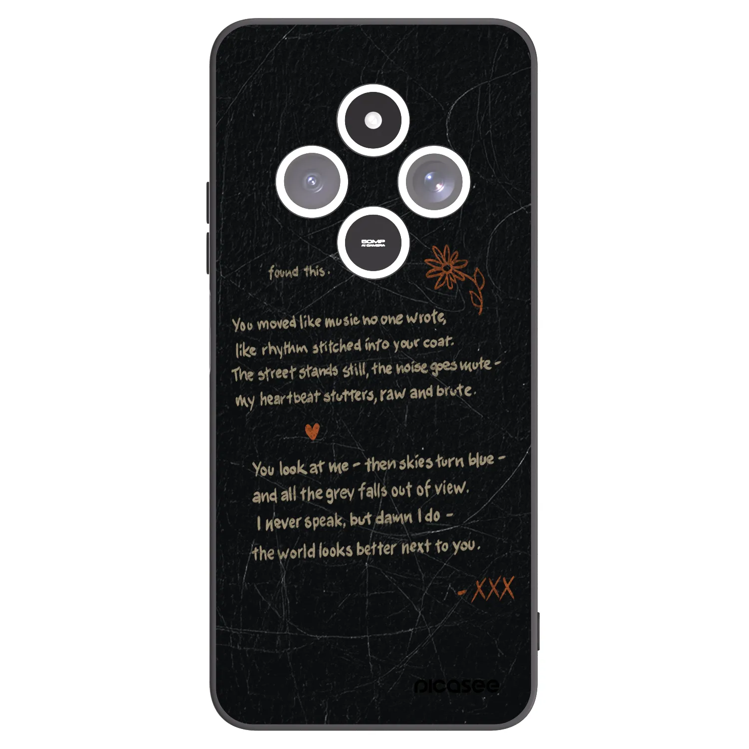 Picasee silikónový čierny obal pre Xiaomi Redmi 14C - POET