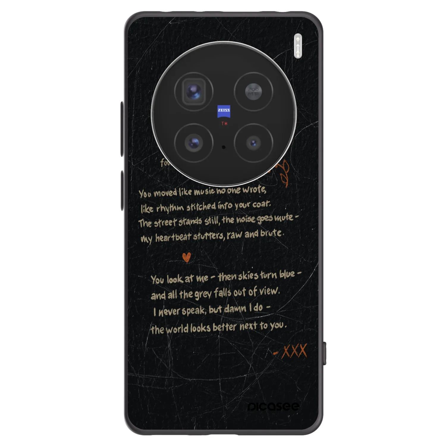 Picasee silikónový čierny obal pre Vivo X200 Pro - POET