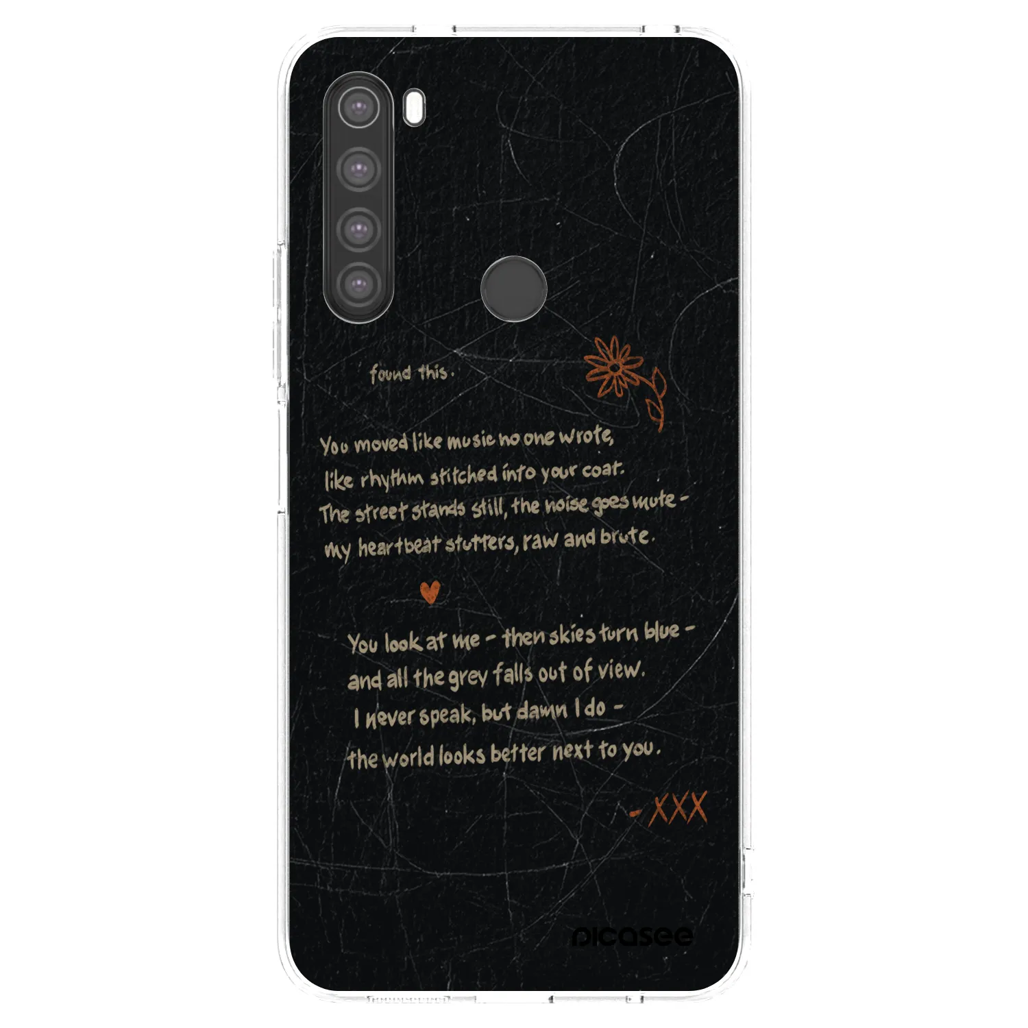 Picasee silikónový prehľadný obal pre Xiaomi Redmi Note 8 - POET