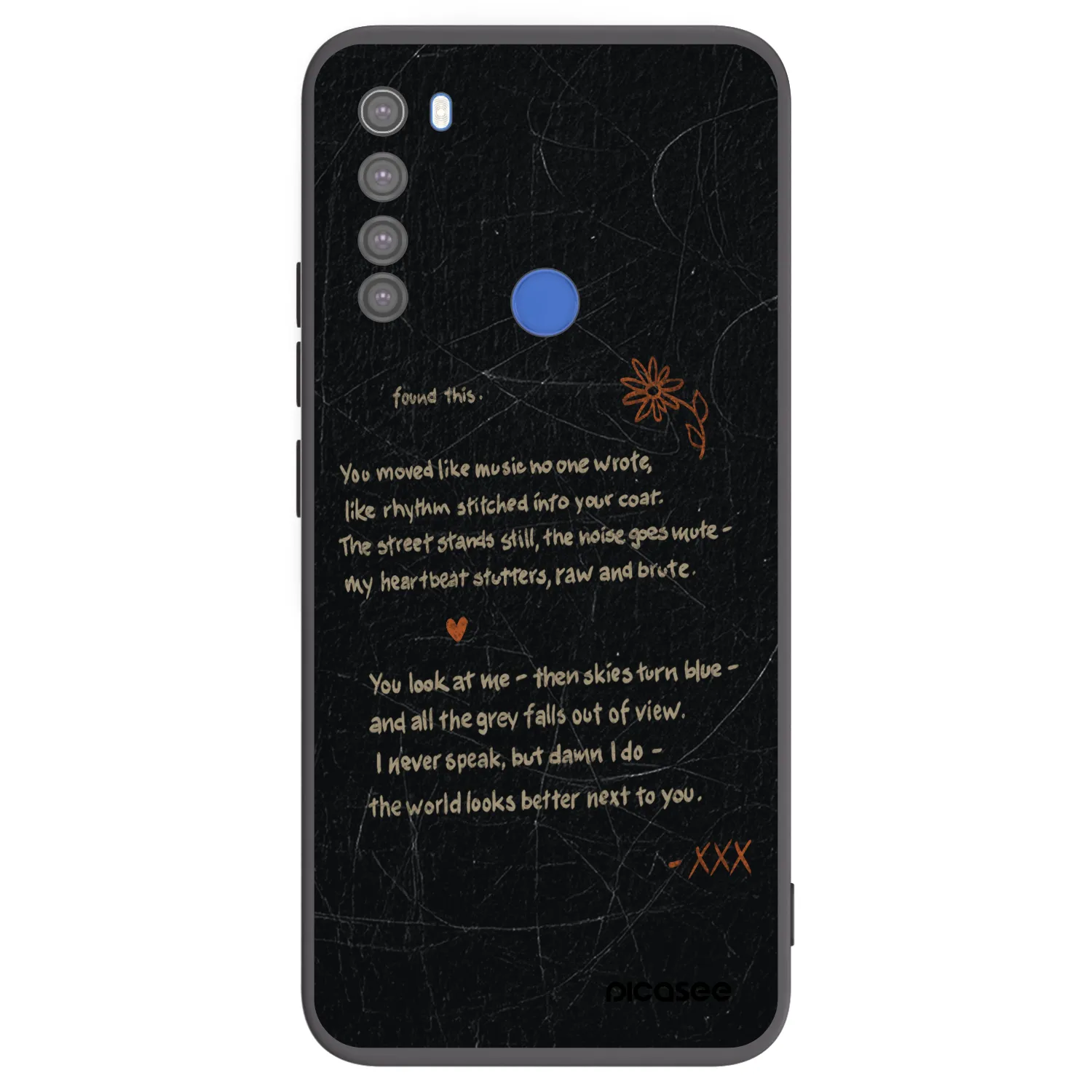 Picasee silikónový čierny obal pre Xiaomi Redmi Note 8T - POET