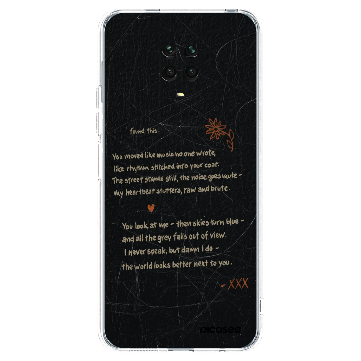 Picasee silikónový prehľadný obal pre Xiaomi Redmi Note 9 Pro - POET