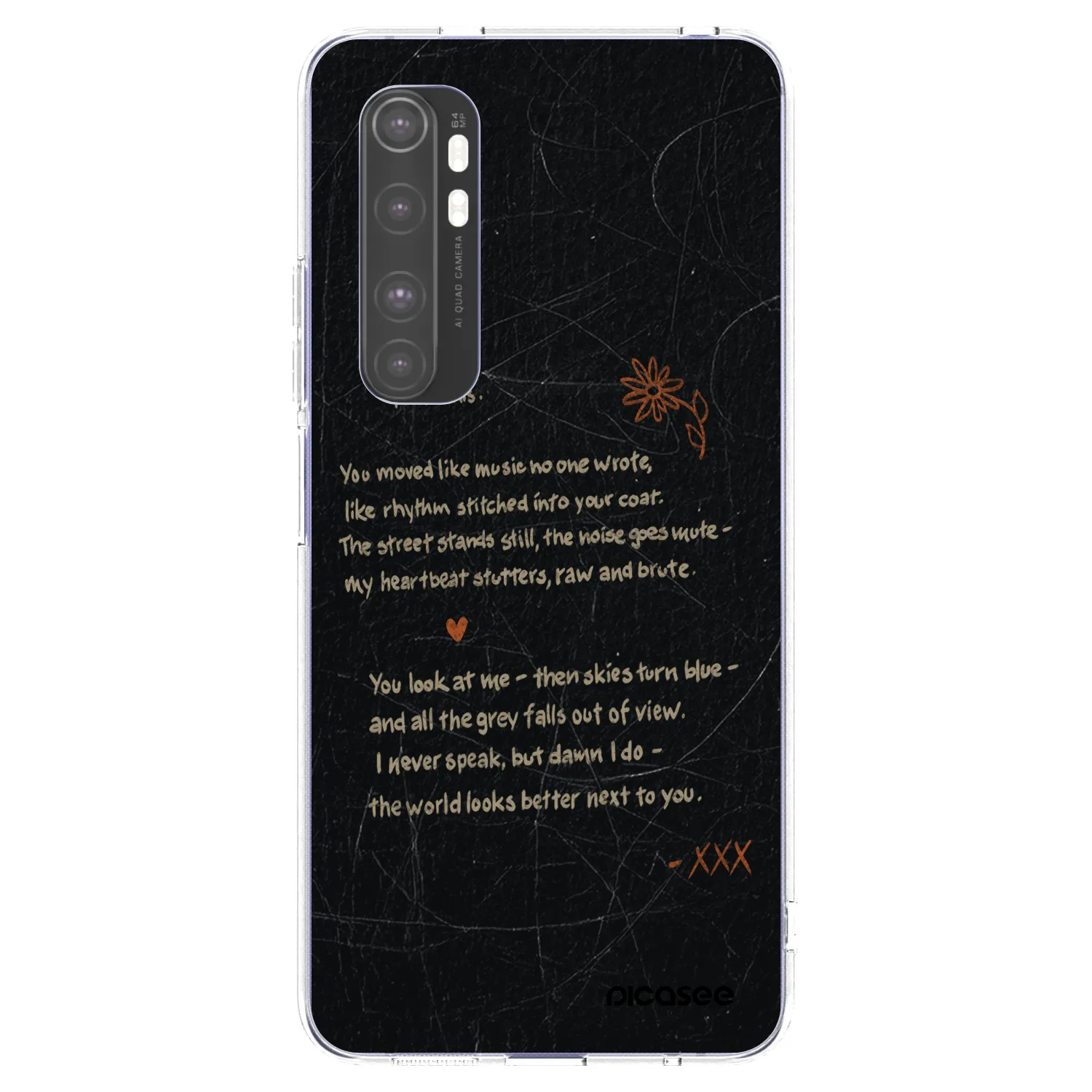 Picasee silikónový prehľadný obal pre Xiaomi Mi Note 10 Lite - POET