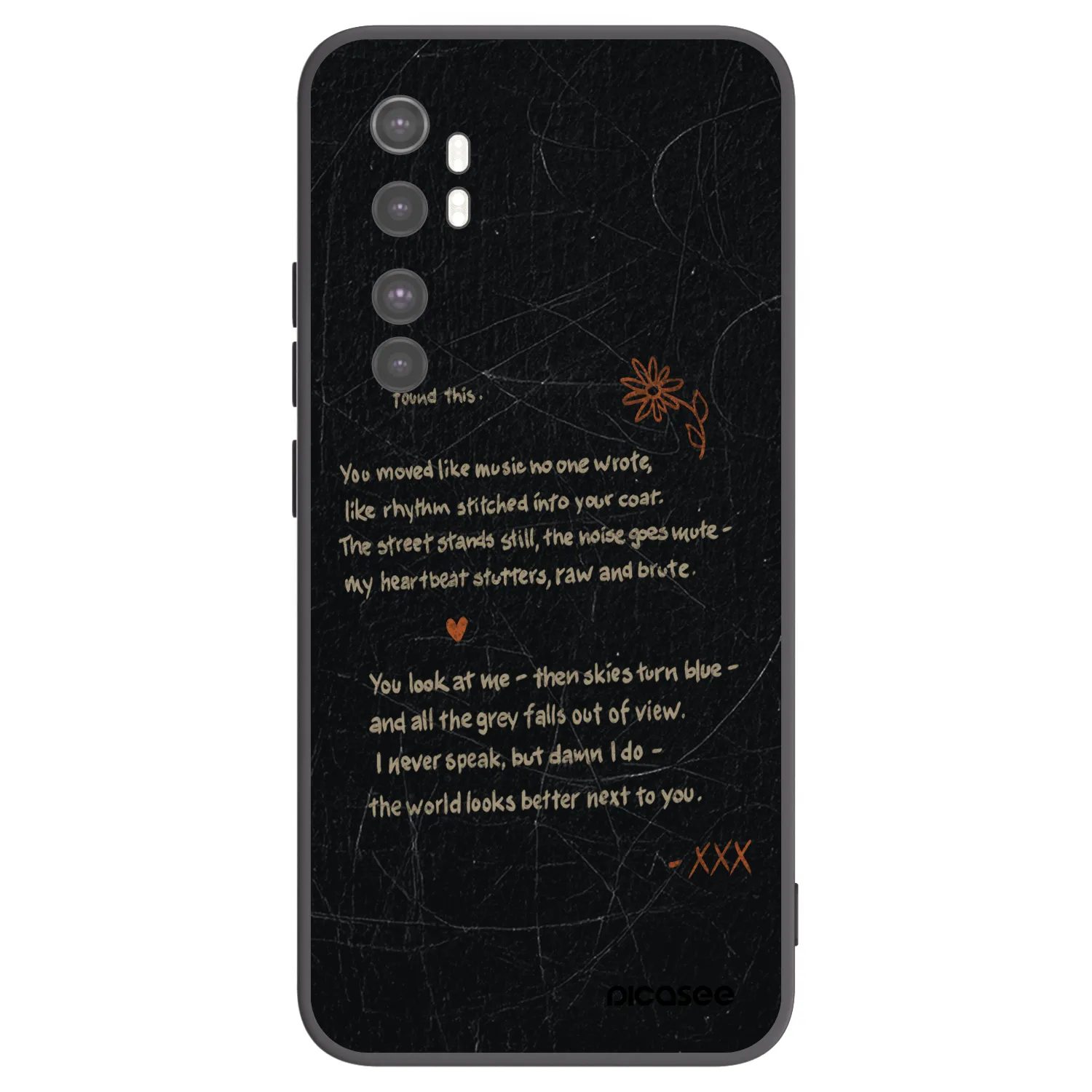 Picasee silikónový čierny obal pre Xiaomi Mi Note 10 Lite - POET