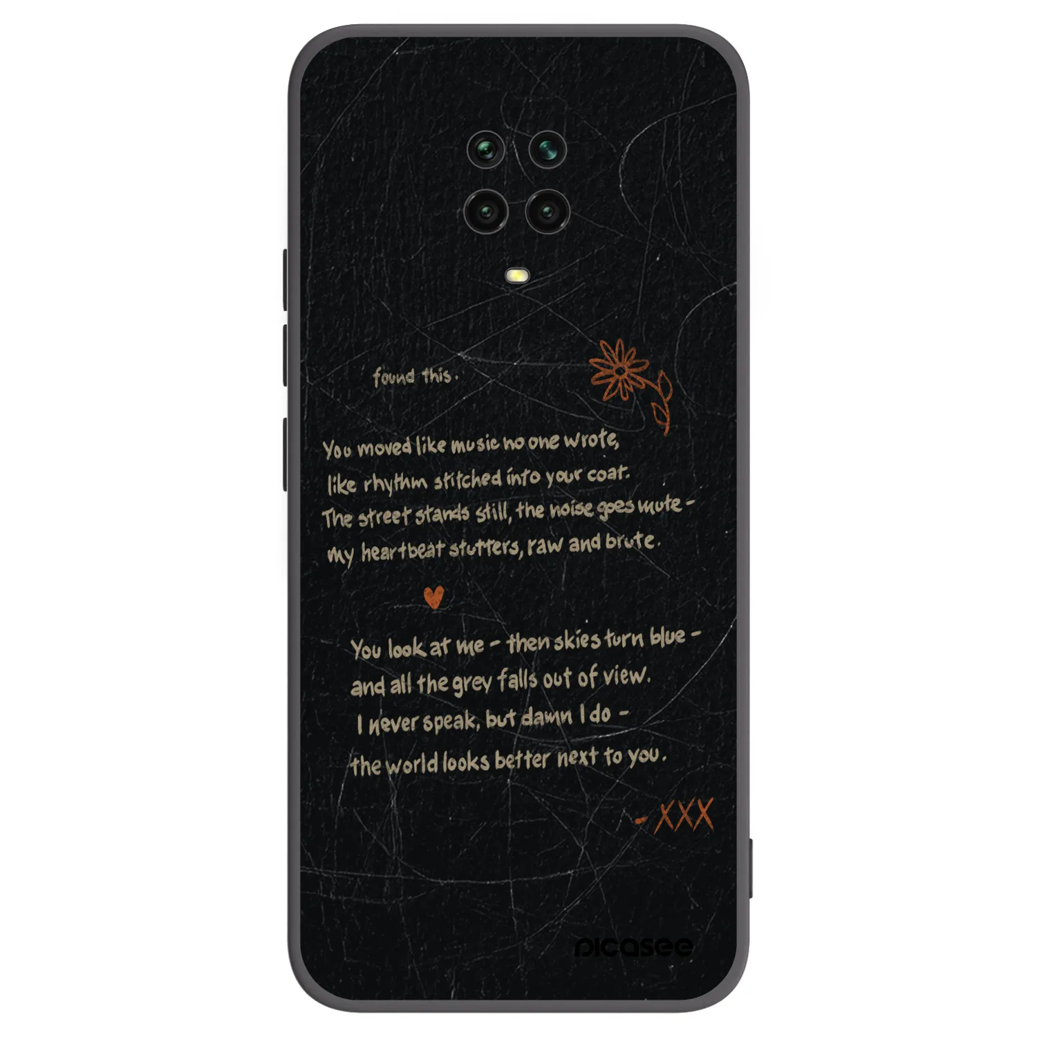 Picasee silikónový čierny obal pre Xiaomi Redmi Note 9S - POET