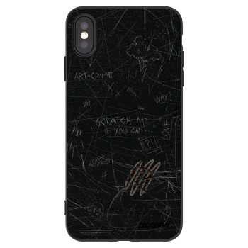Picasee silikónový čierny obal pre Apple iPhone XS Max - SCRATCH