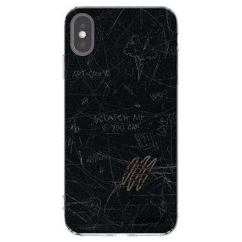Picasee silikónový prehľadný obal pre Apple iPhone XS Max - SCRATCH