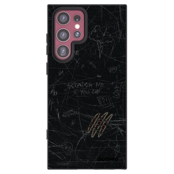 Picasee silikónový čierny obal pre Samsung Galaxy S22 Ultra 5G - SCRATCH